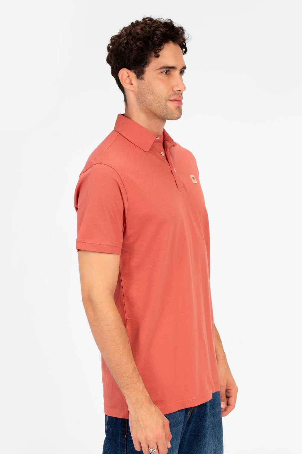 Men's Slim Fit Half Button Polo T-Shirt - Image 15