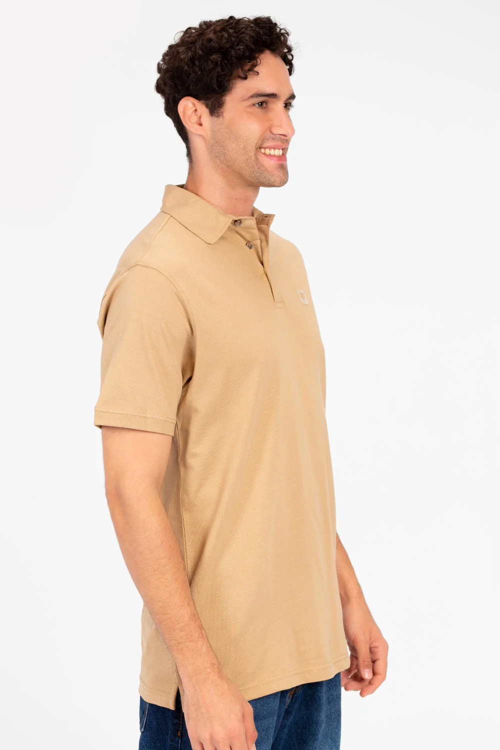 Men's Slim Fit Half Button Polo T-Shirt - Image 3