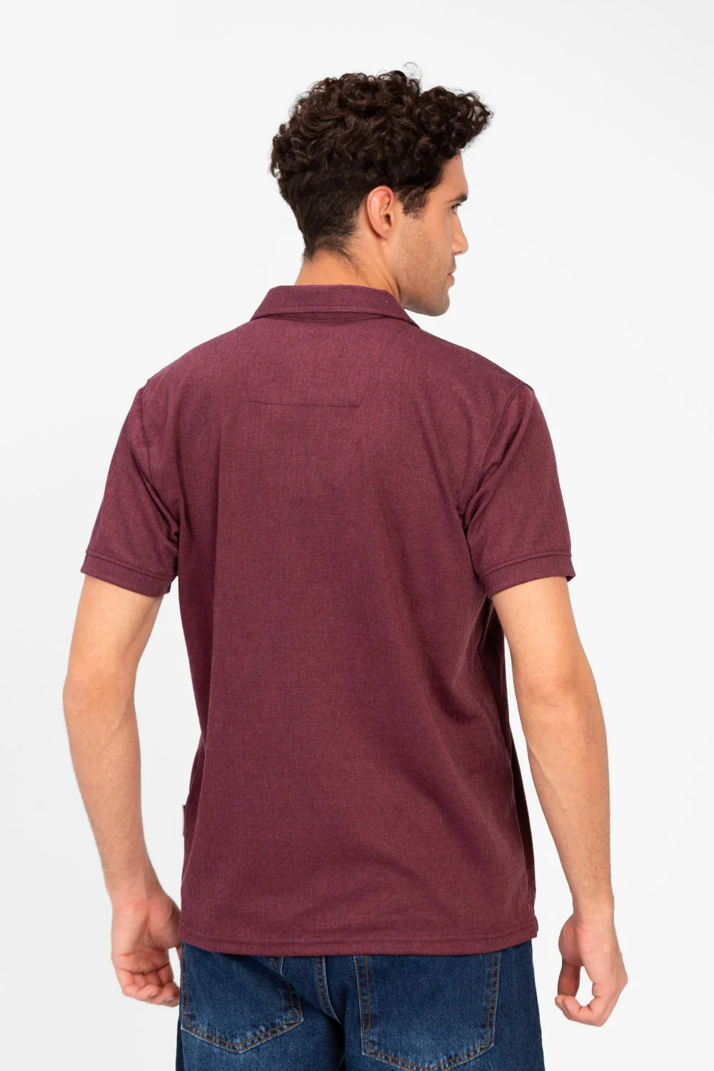 Men's Slim Fit Half Zip Polo T-Shirt - Image 10