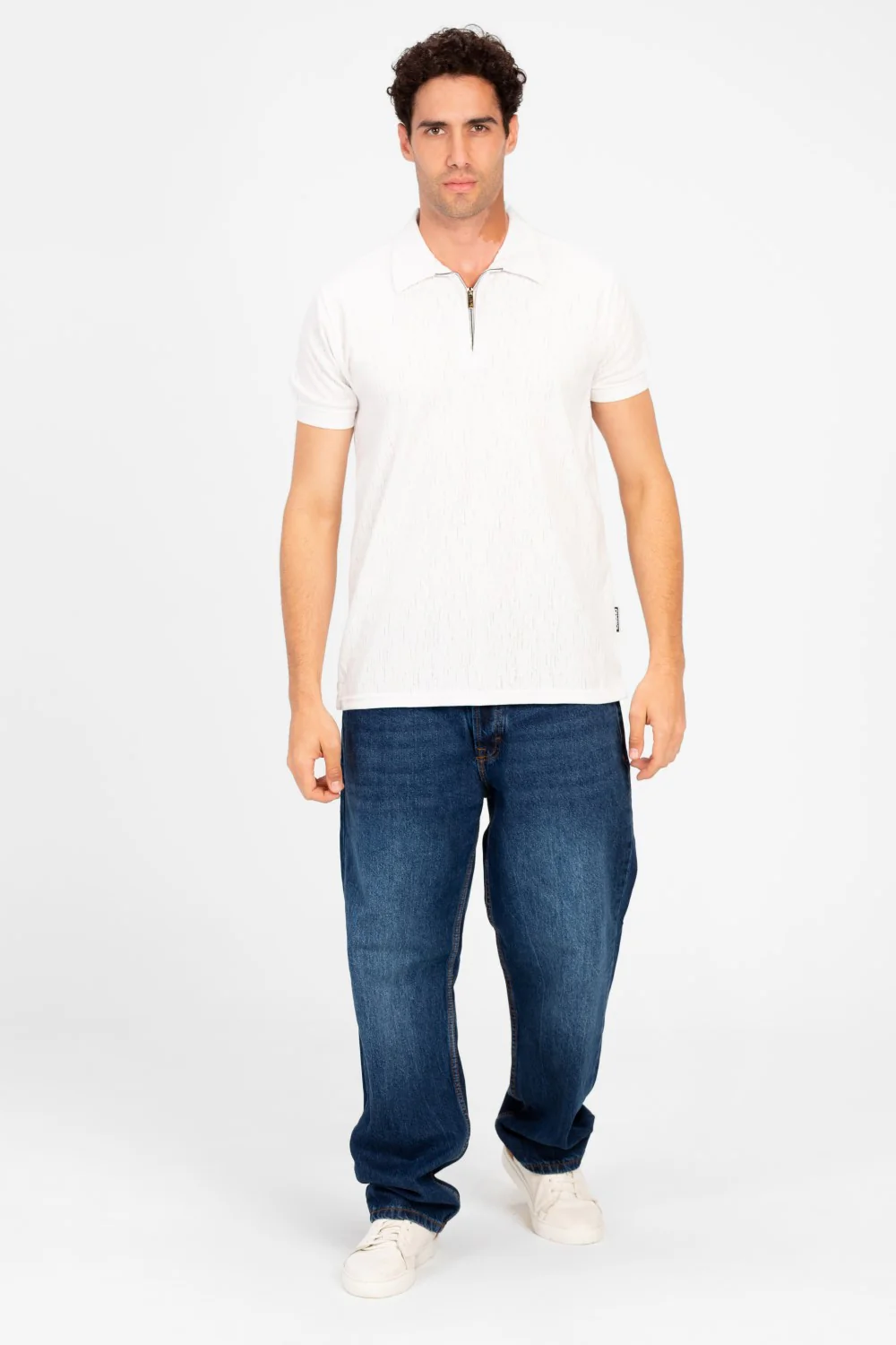 Men's Slim Fit Half Zip Polo T-Shirt - Image 8