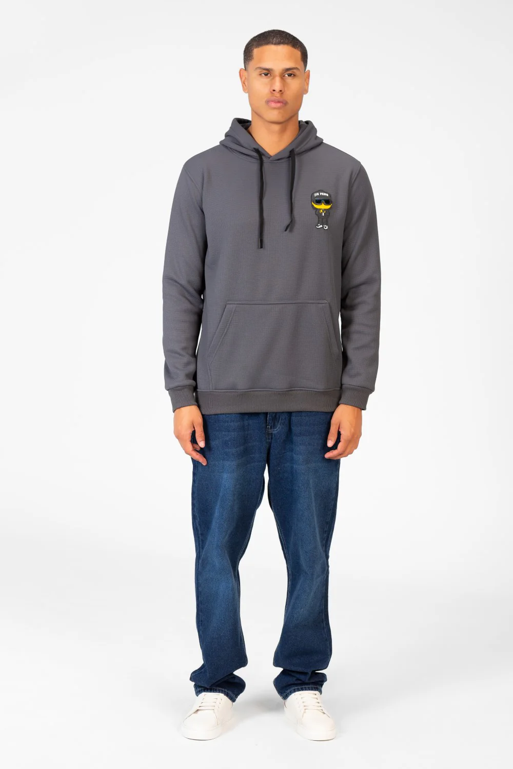 Men's Slim Fit Hoodie Sweatshirt With Front Print - Image 8