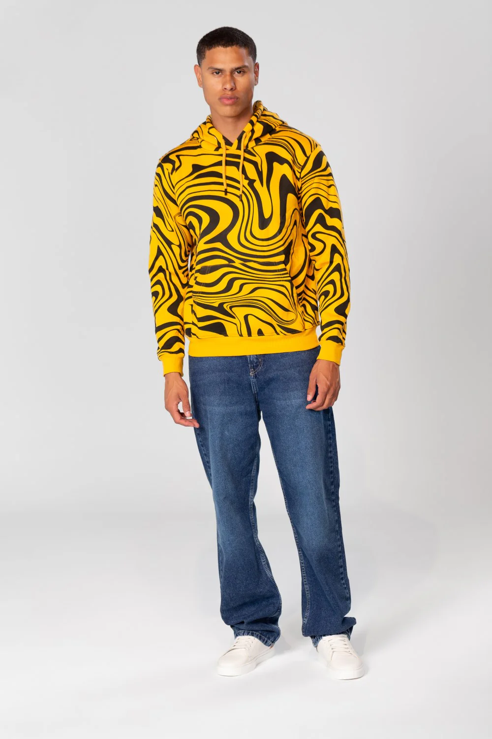 Men's Slim Fit Hoodie Sweatshirt With Full Print - Image 12