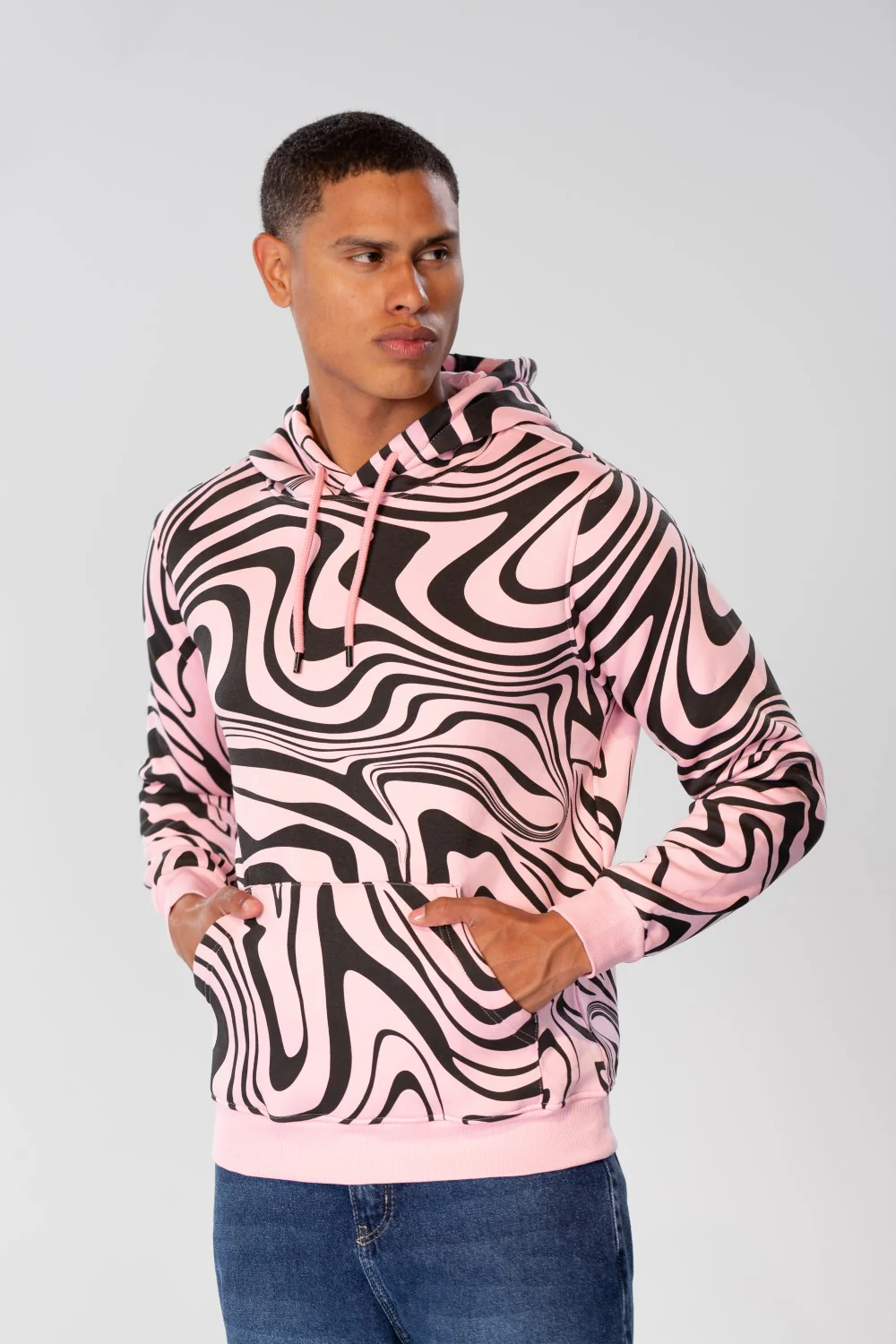 Men's Slim Fit Hoodie Sweatshirt With Full Print - Image 13