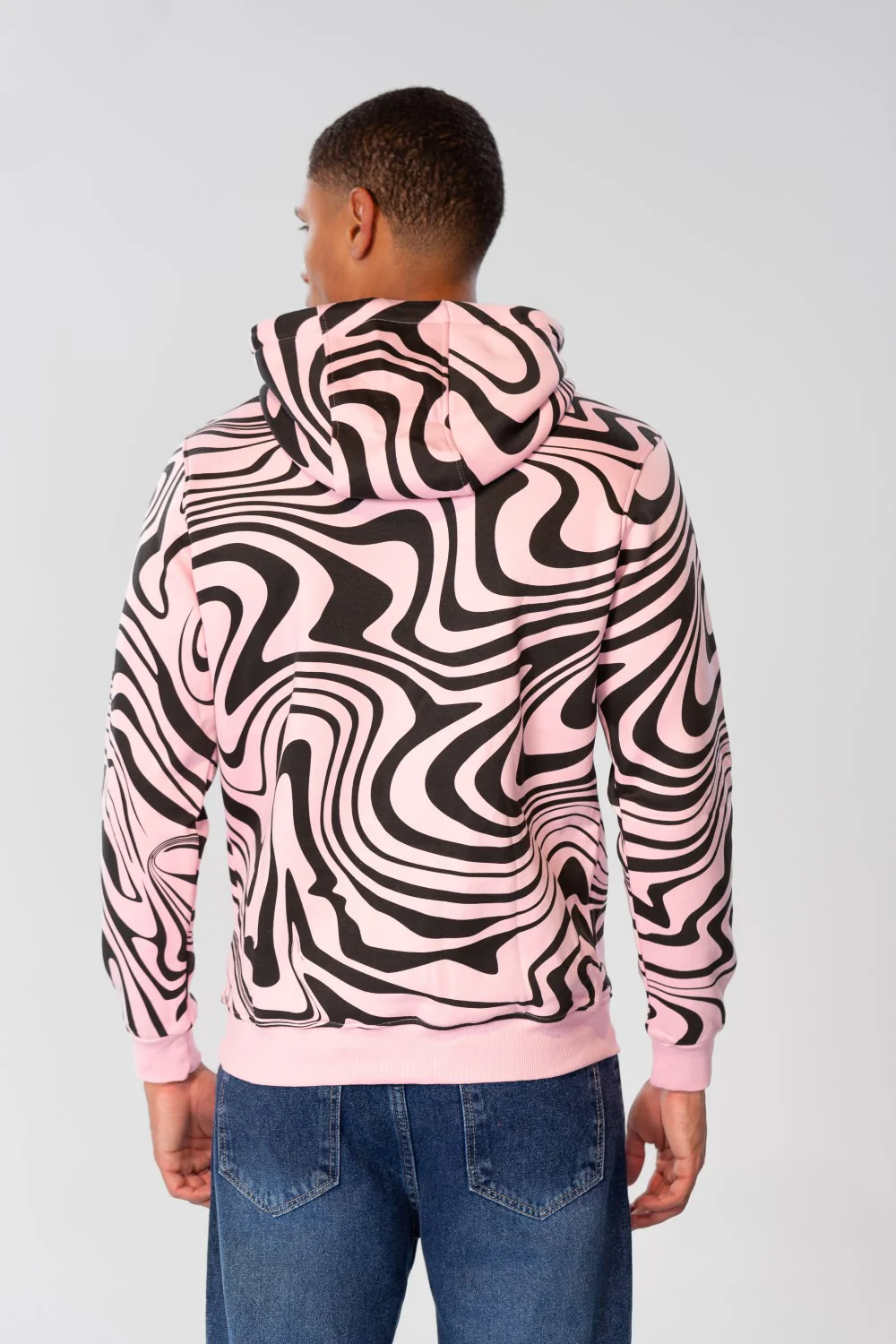 Men's Slim Fit Hoodie Sweatshirt With Full Print - Image 14