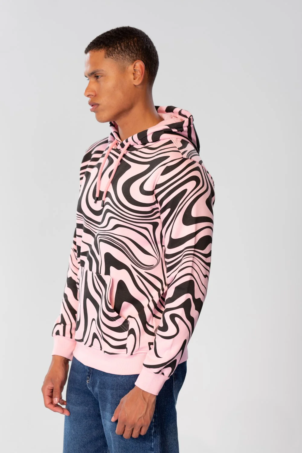 Men's Slim Fit Hoodie Sweatshirt With Full Print - Image 15