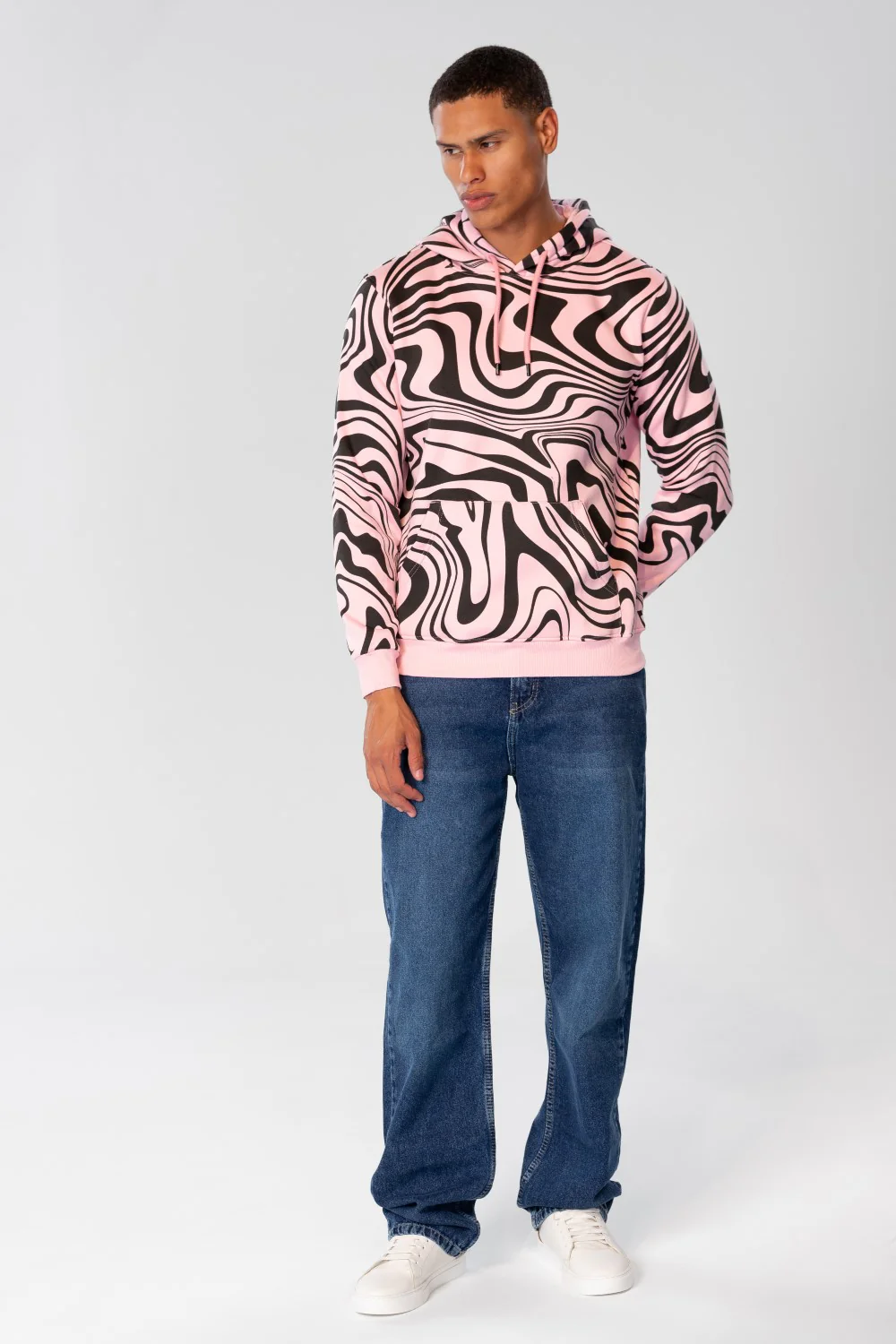 Men's Slim Fit Hoodie Sweatshirt With Full Print - Image 16