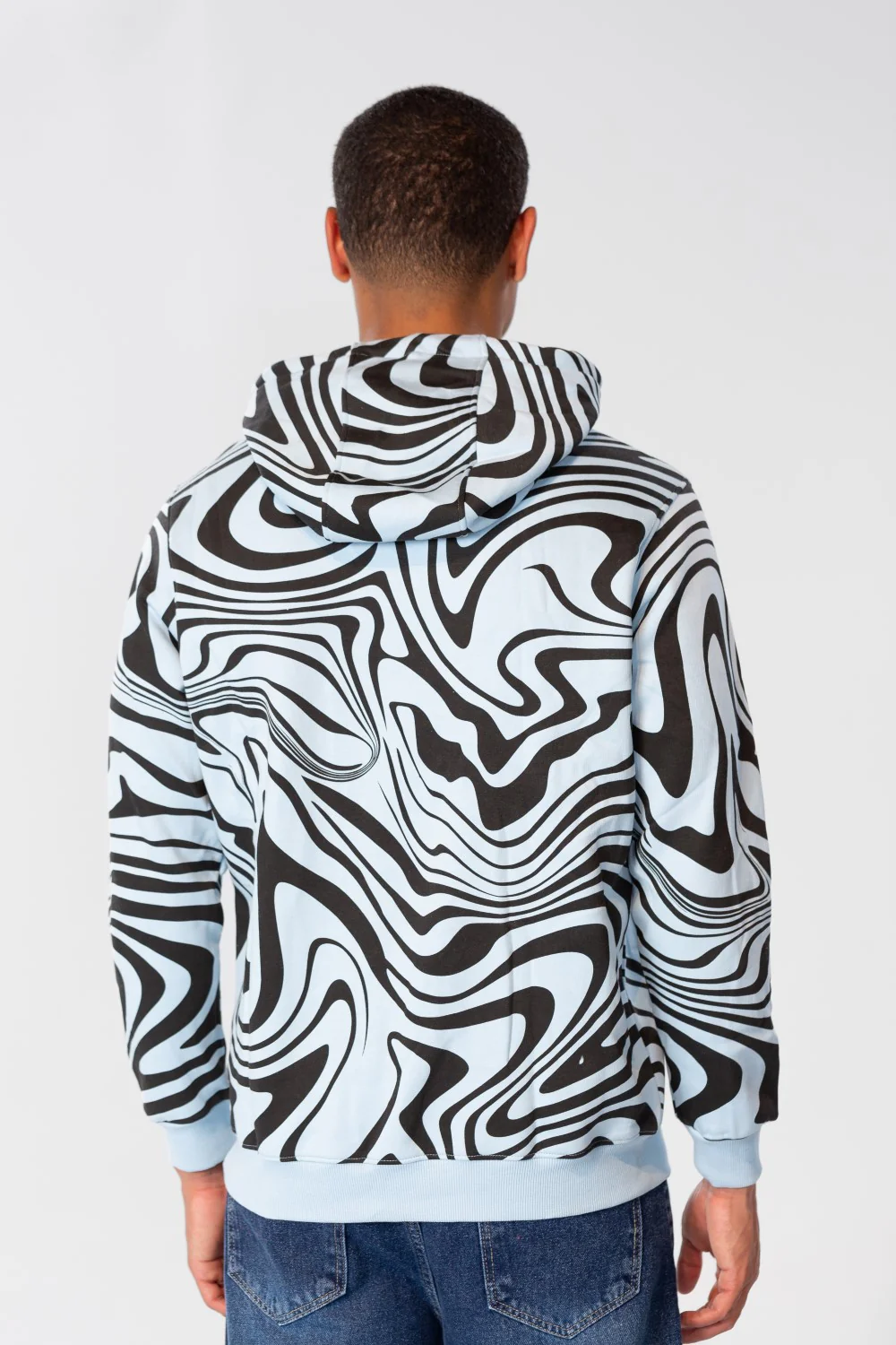 Men's Slim Fit Hoodie Sweatshirt With Full Print - Image 6