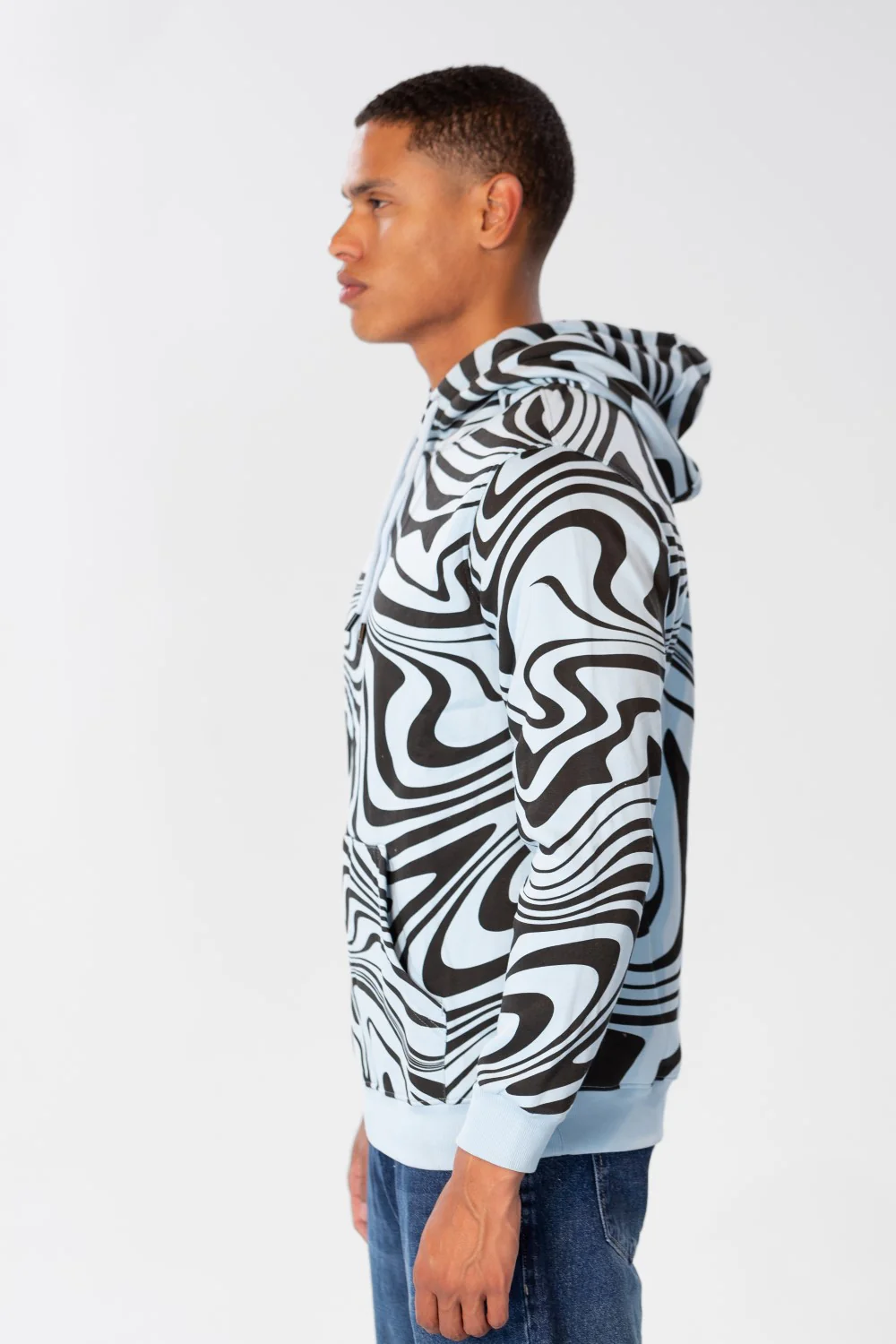 Men's Slim Fit Hoodie Sweatshirt With Full Print - Image 7