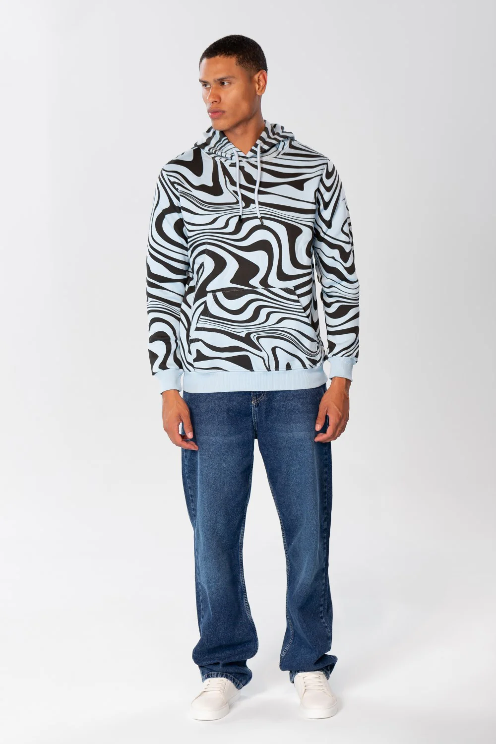 Men's Slim Fit Hoodie Sweatshirt With Full Print - Image 8