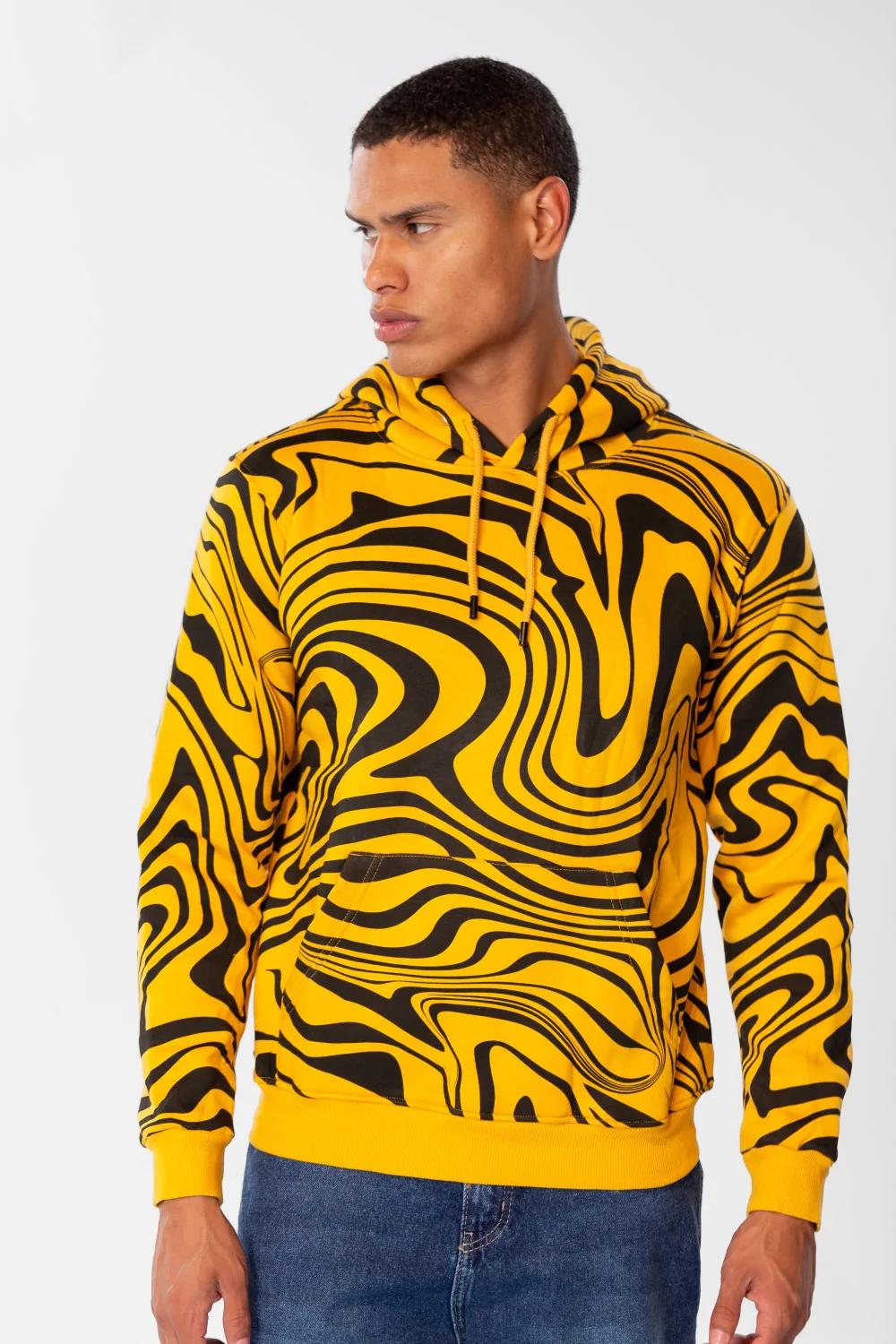 Men's Slim Fit Hoodie Sweatshirt With Full Print - Image 9