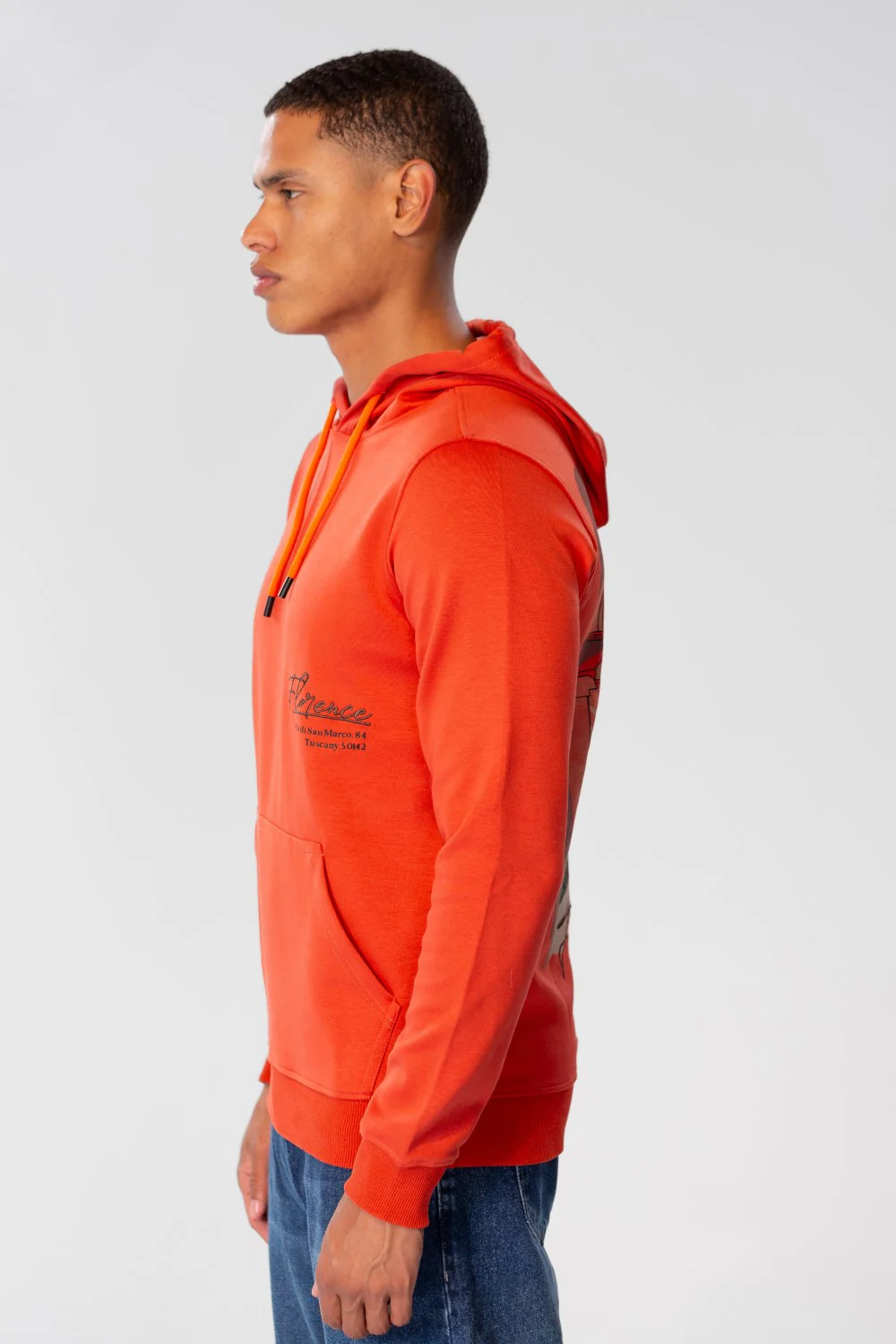 Men's Slim Fit Hoodie Sweatshirt With Graphic Print On The Back - Image 7