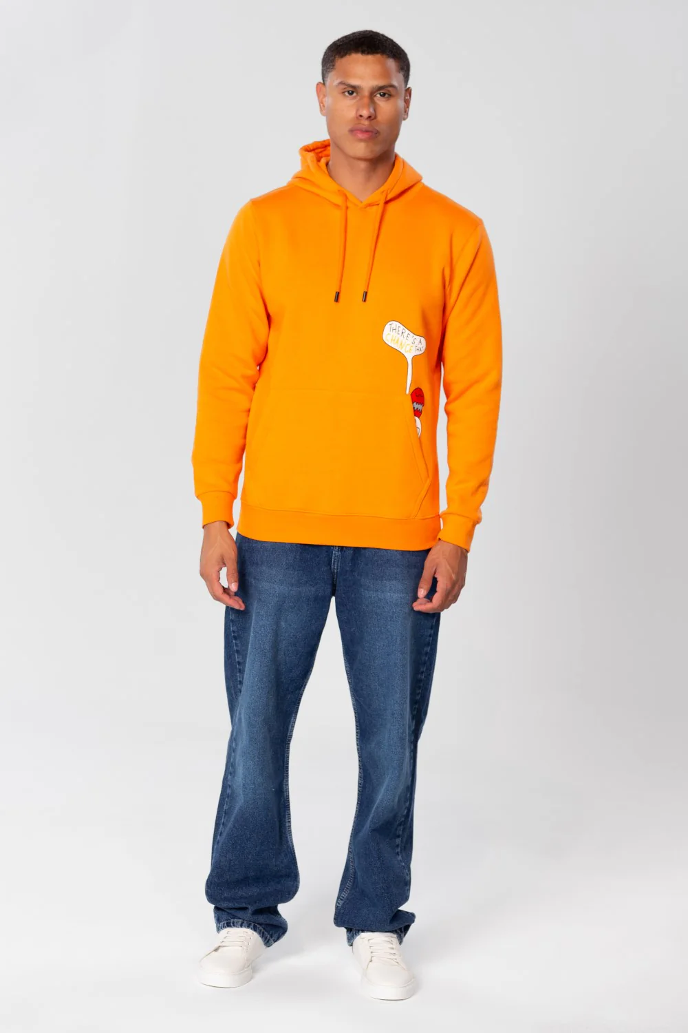 Men's Slim Fit Hoodie Sweatshirt With Side Print - Image 11