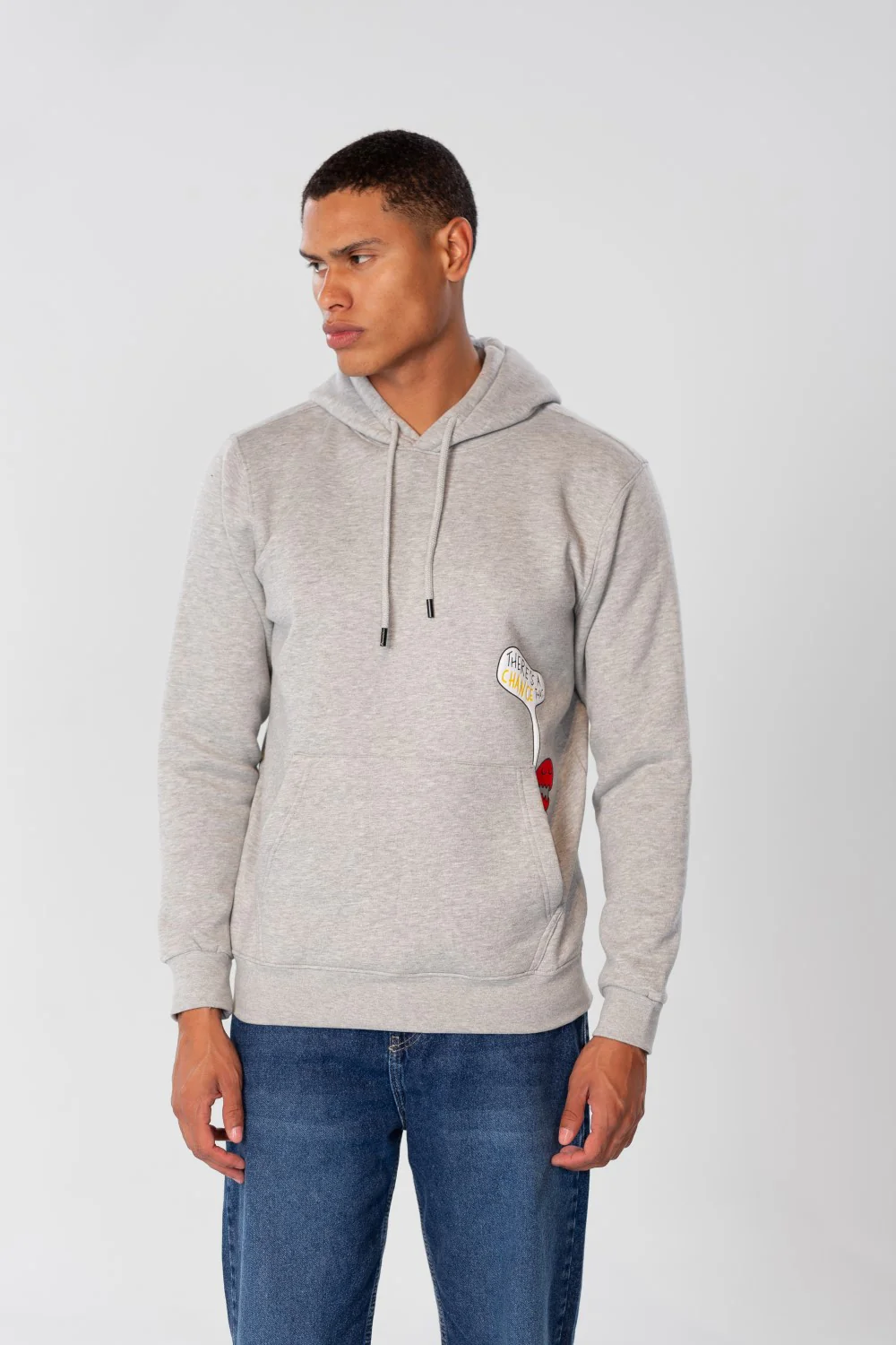 Men's Slim Fit Hoodie Sweatshirt With Side Print - Image 5