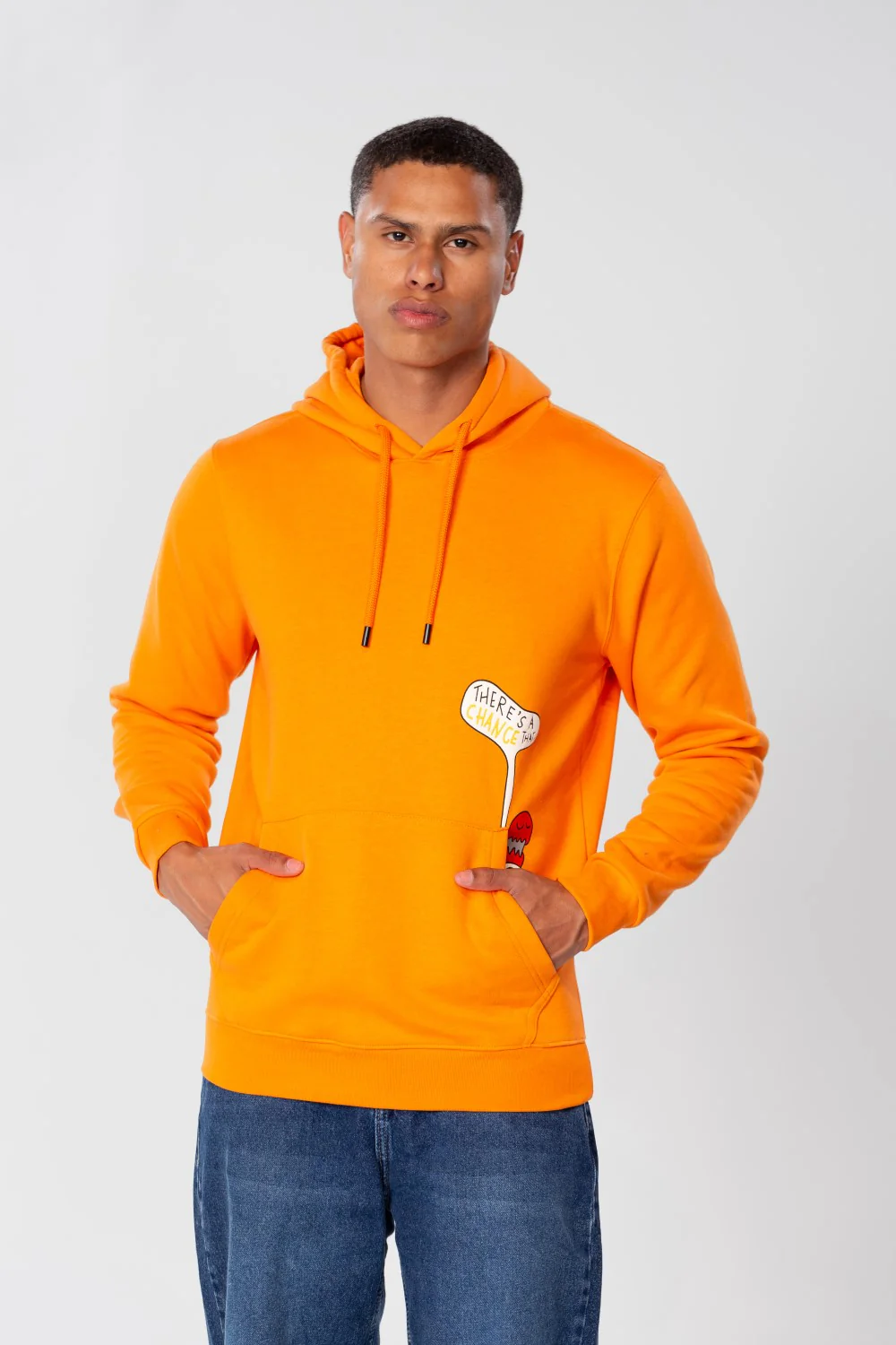 Men's Slim Fit Hoodie Sweatshirt With Side Print - Image 9