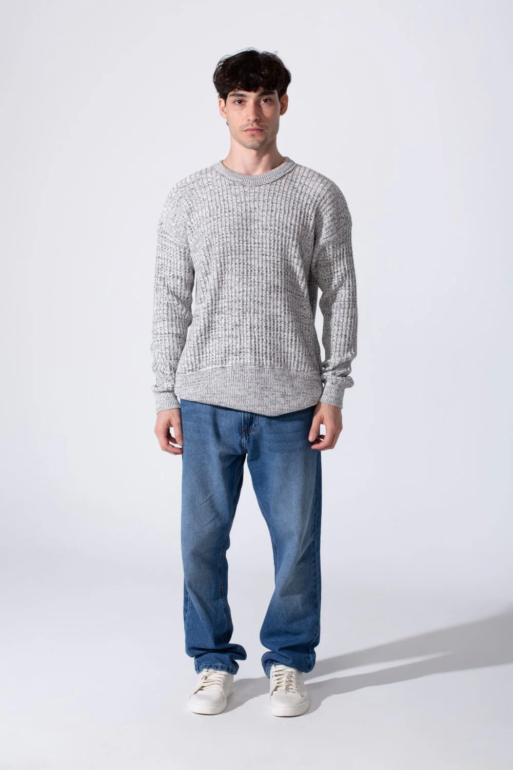 Men's Slim Fit Jakar Cotton Pullover With A Round Neck And Long Sleeves - Image 12