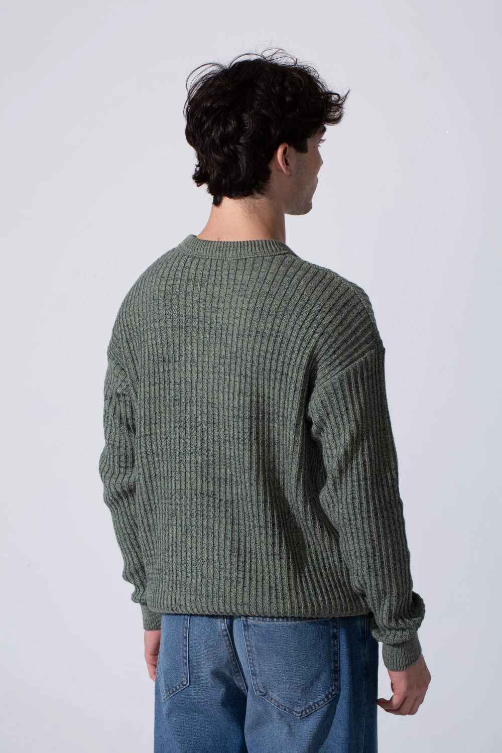Men's Slim Fit Jakar Cotton Pullover With A Round Neck And Long Sleeves - Image 6