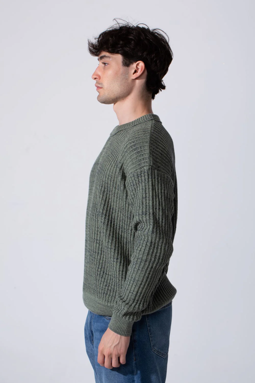 Men's Slim Fit Jakar Cotton Pullover With A Round Neck And Long Sleeves - Image 7