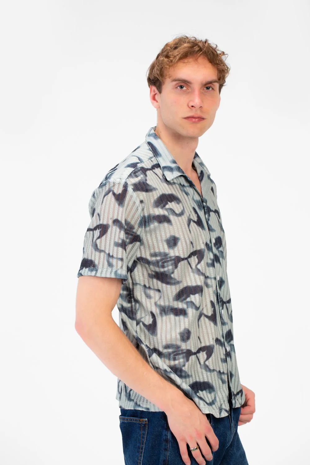 Men's Slim Fit Jakar Half Sleeve Comfortable Modern Shirt - Image 11