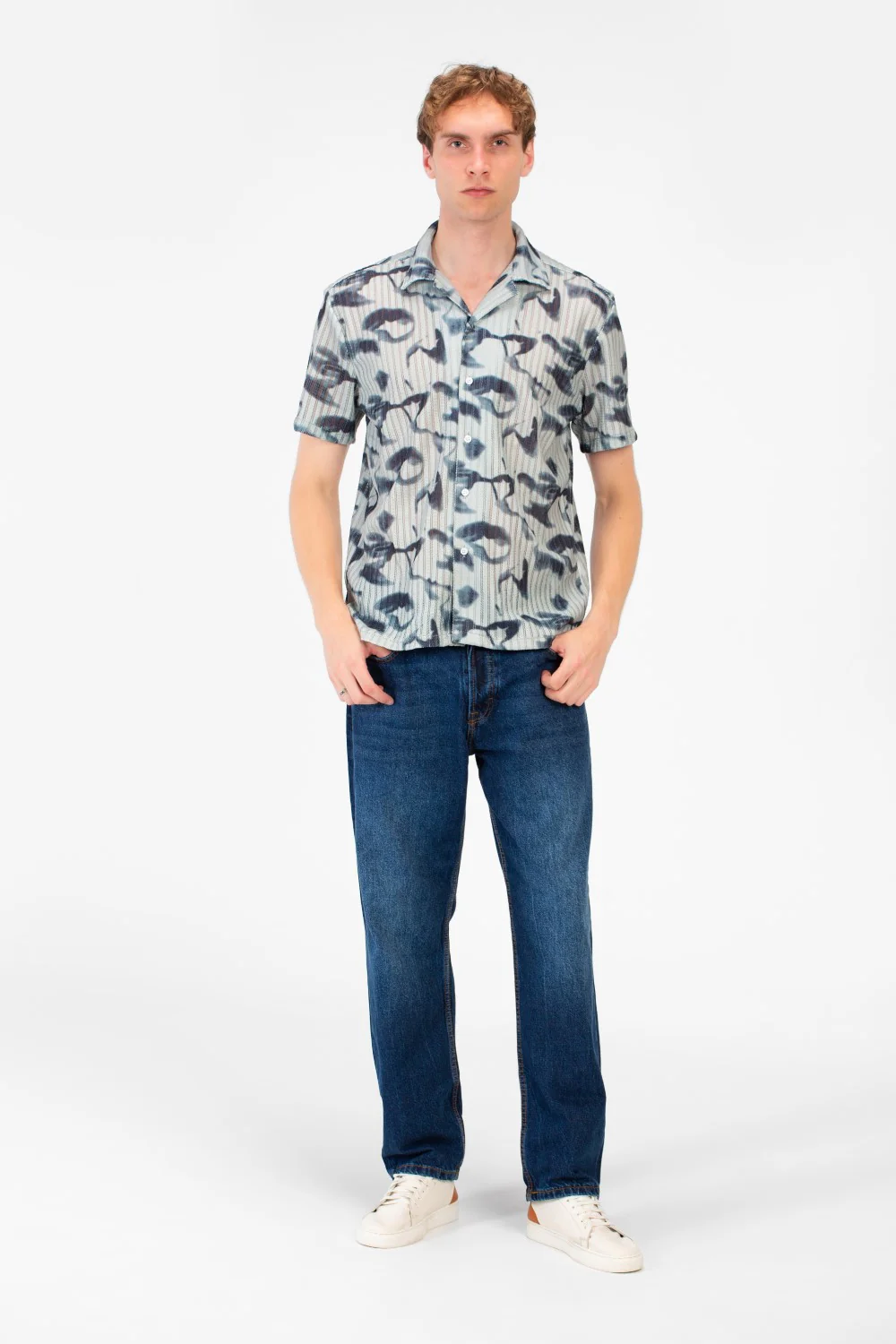 Men's Slim Fit Jakar Half Sleeve Comfortable Modern Shirt - Image 12