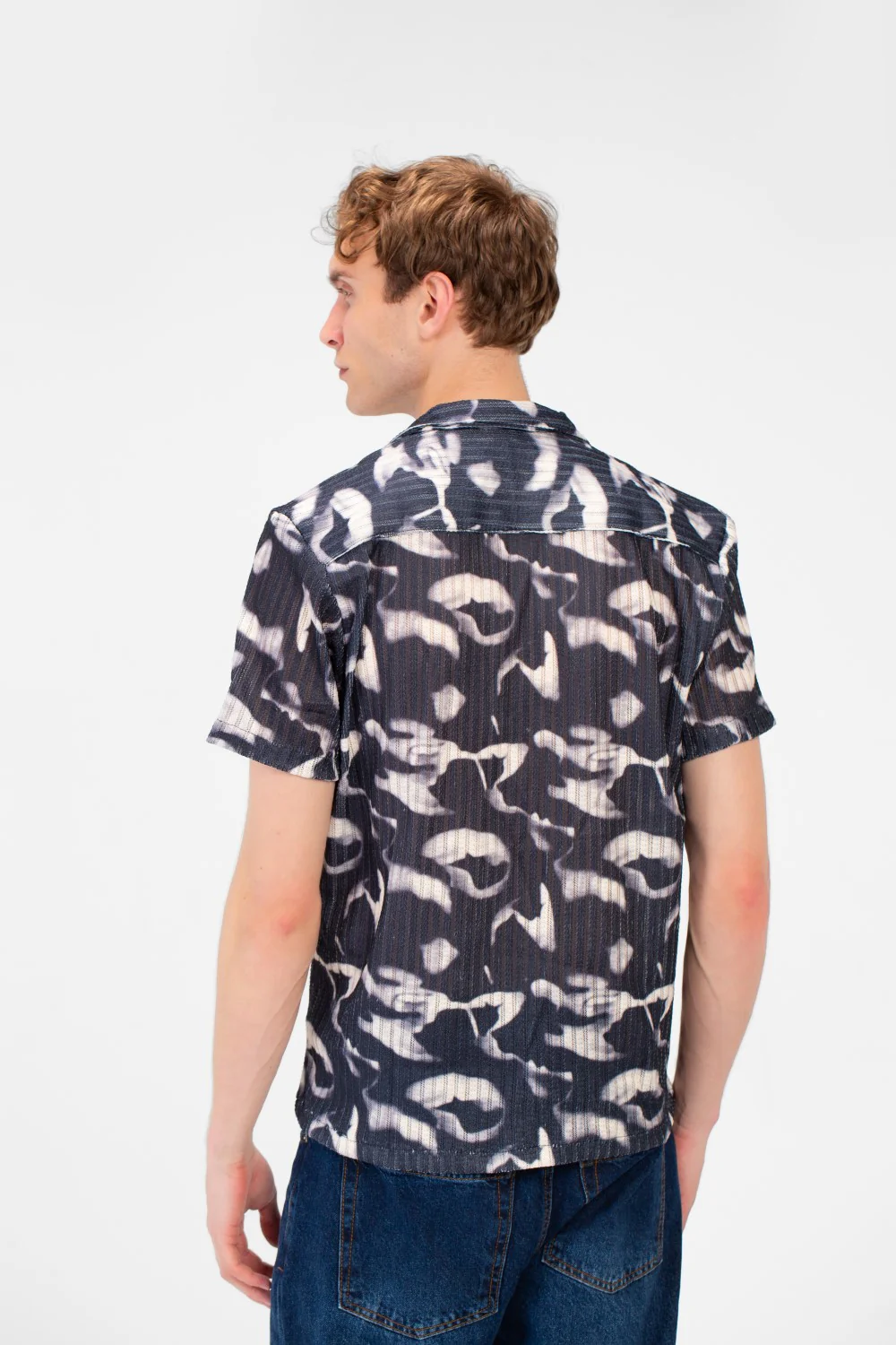 Men's Slim Fit Jakar Half Sleeve Comfortable Modern Shirt - Image 2