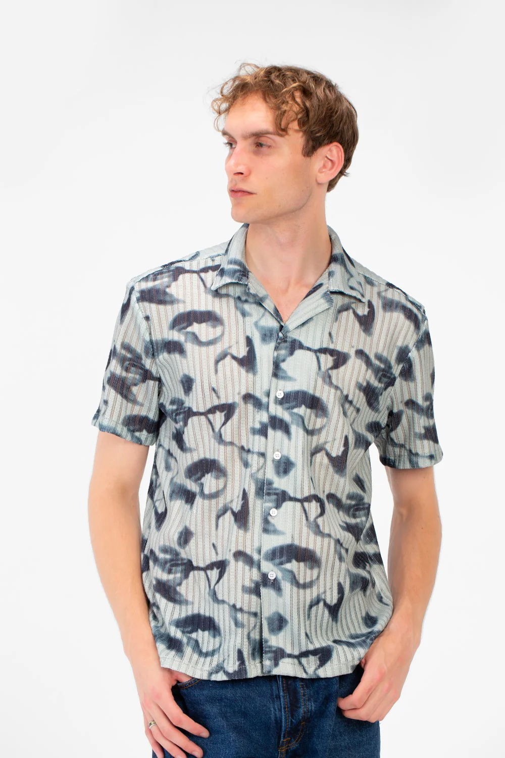 Men's Slim Fit Jakar Half Sleeve Comfortable Modern Shirt - Image 9