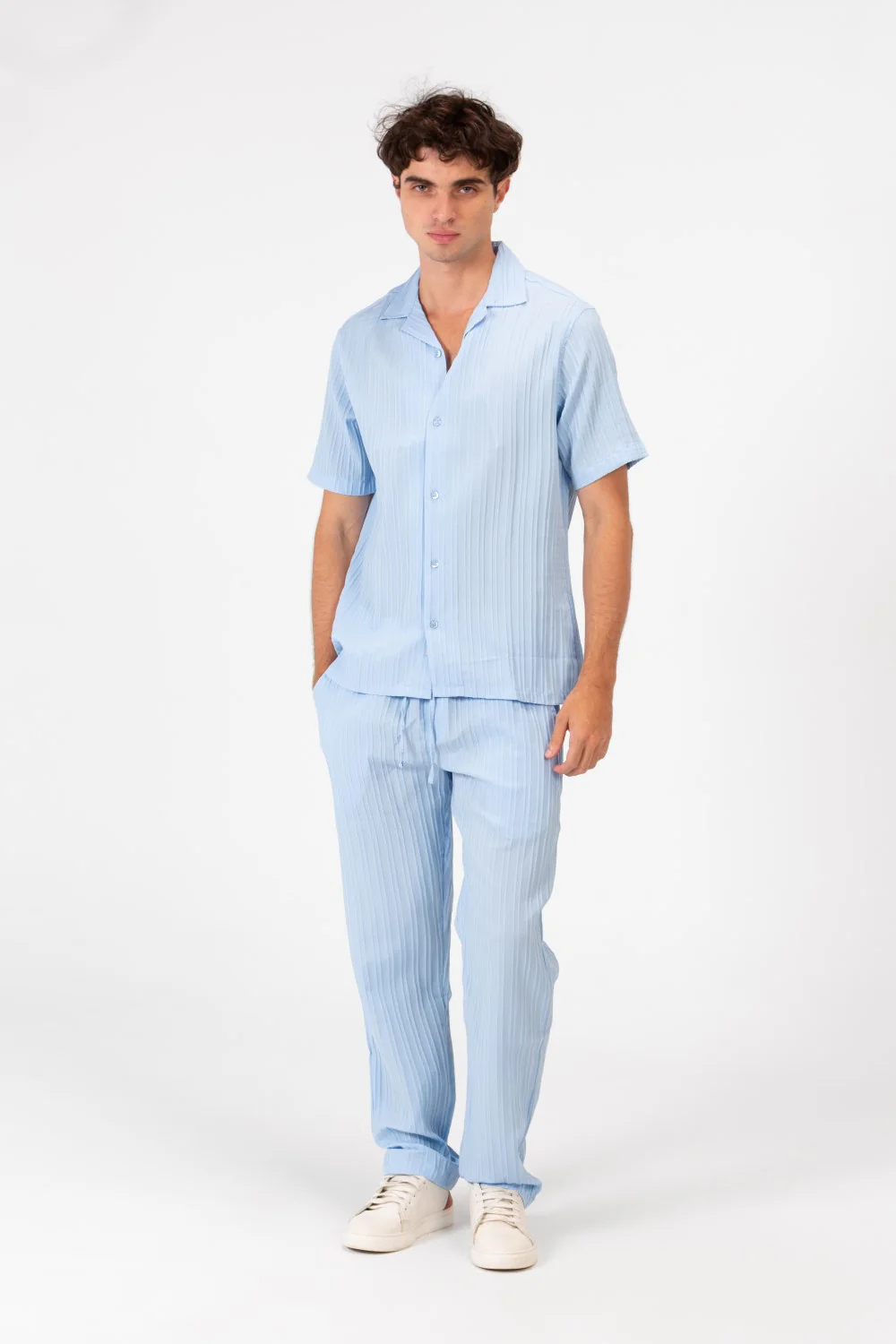 Men's Slim Fit Linen Breathable Outfit Set - Image 13