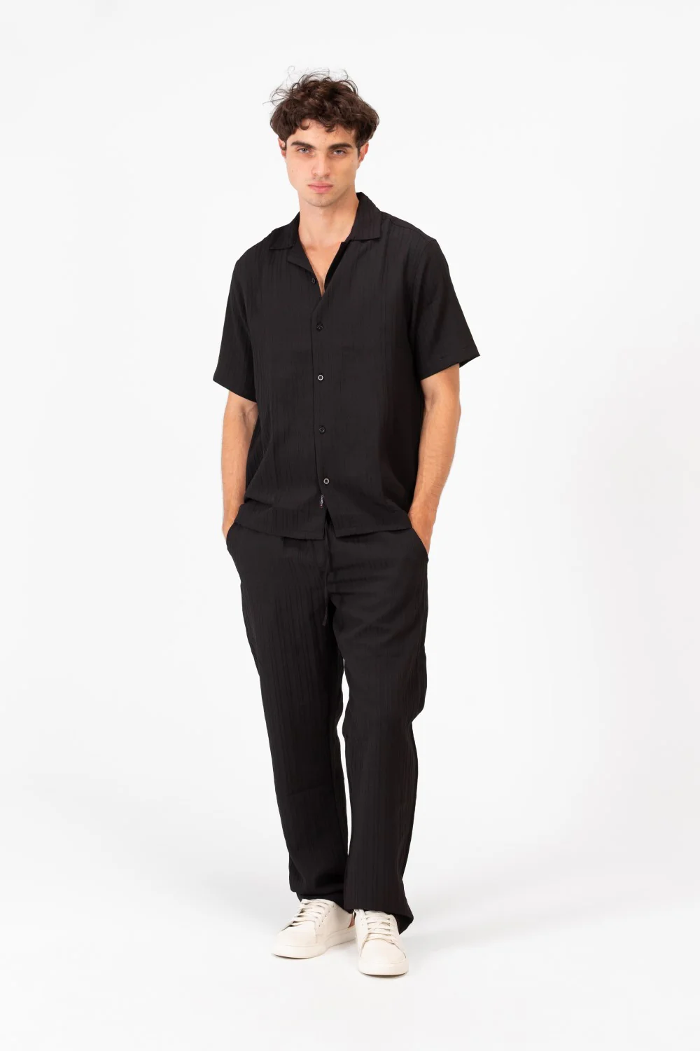 Men's Slim Fit Linen Breathable Outfit Set - Image 5