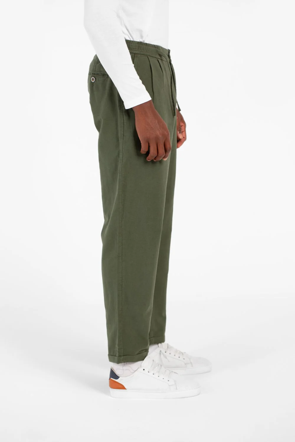 Men's Slim Fit Linen Drawstring Waist Pants High Quality Material With Pockets - Image 7