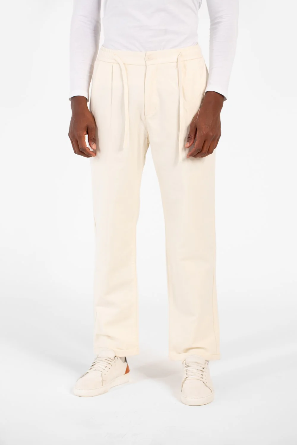 Men's Slim Fit Linen Drawstring Waist Pants High Quality Material With Pockets - Image 9