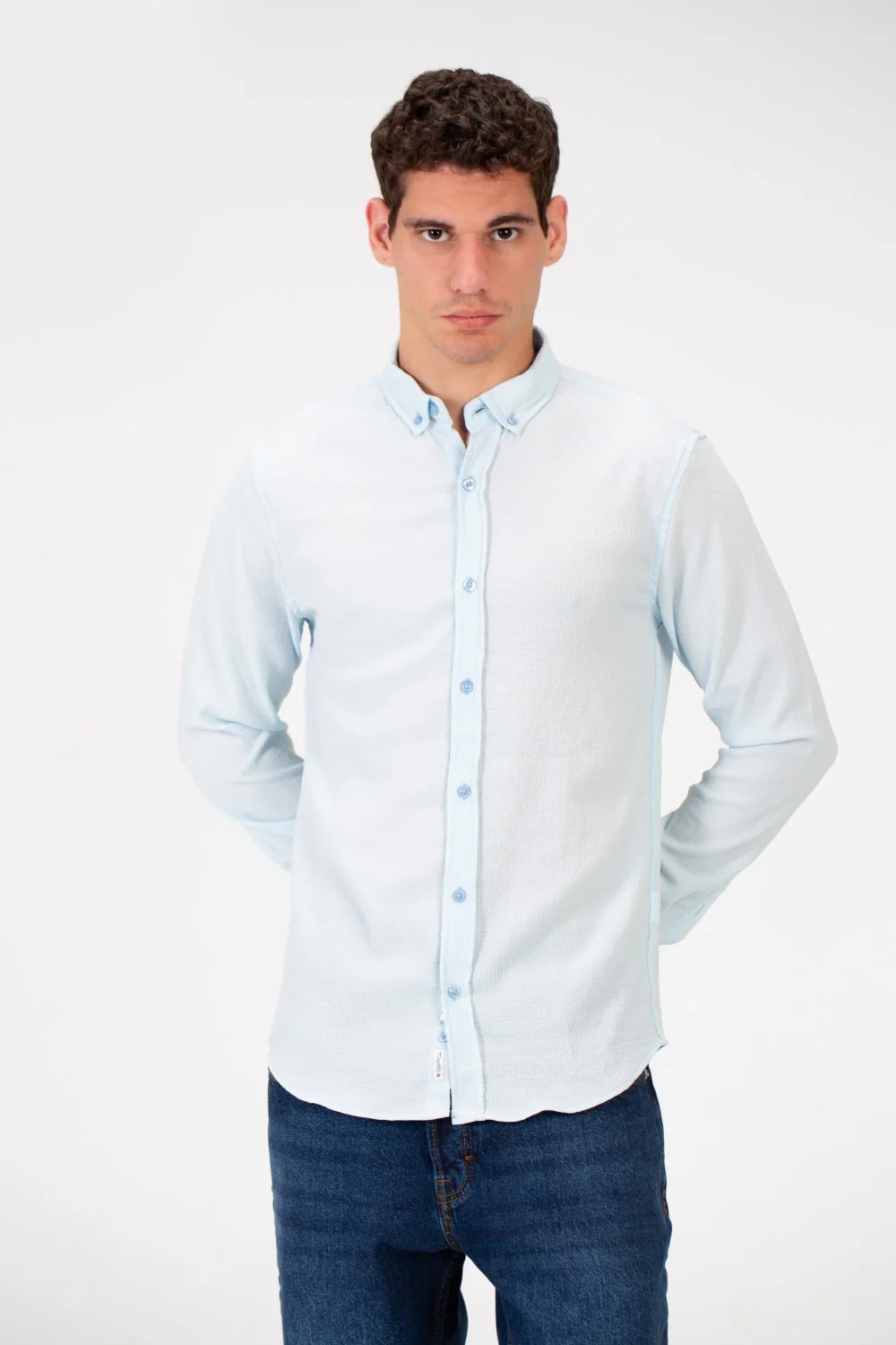 Men's Slim Fit Long Sleeve Basic Shirt - Image 17