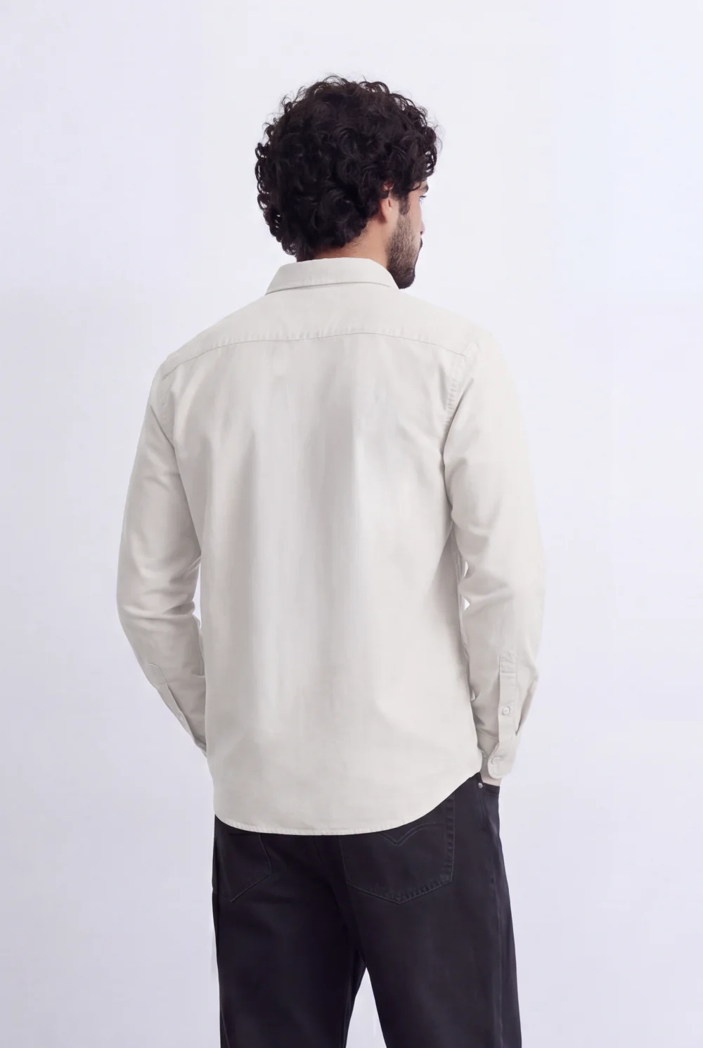 Men's Slim Fit Long Sleeve Button-Down Shirt Minimal Tomato Store Clean Design Smart Everyday Essential - Image 10