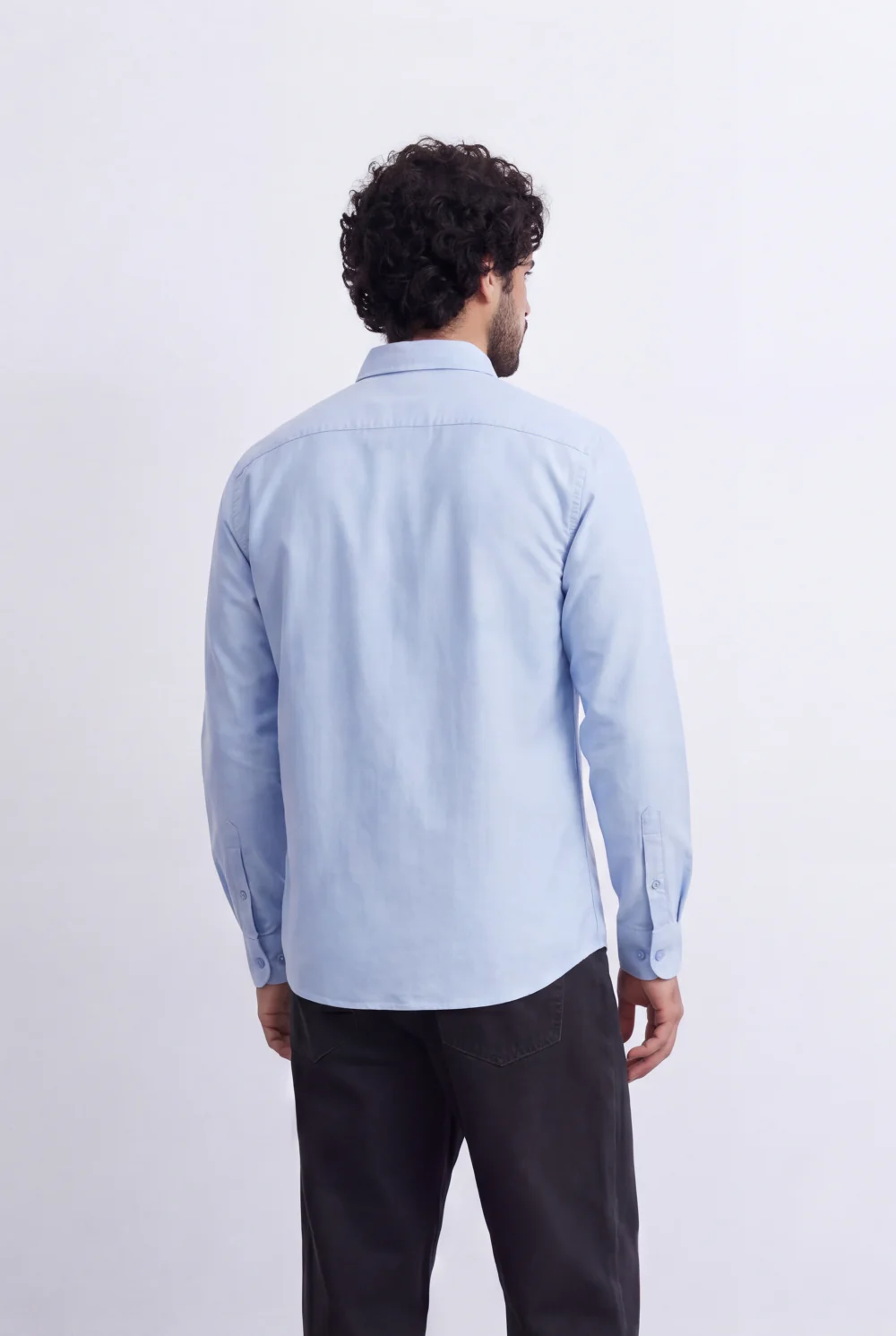 Men's Slim Fit Long Sleeve Button-Down Shirt Minimal Tomato Store Clean Design Smart Everyday Essential - Image 13