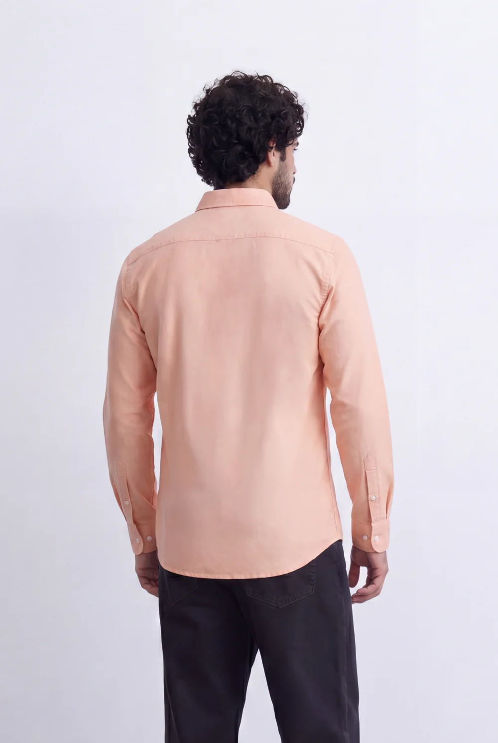 Men's Slim Fit Long Sleeve Button-Down Shirt Minimal Tomato Store Clean Design Smart Everyday Essential - Image 26