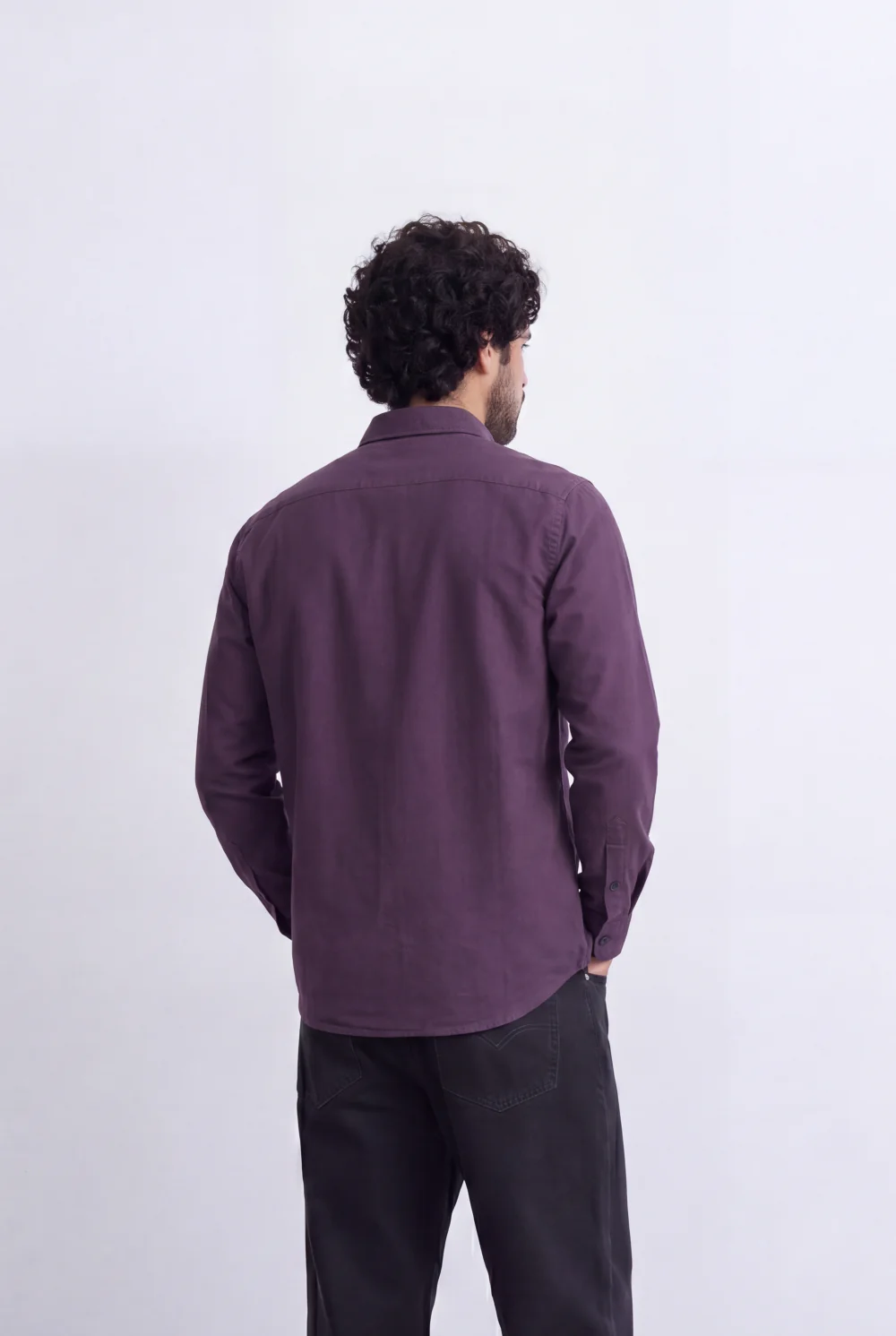 Men's Slim Fit Long Sleeve Button-Down Shirt Minimal Tomato Store Clean Design Smart Everyday Essential - Image 31