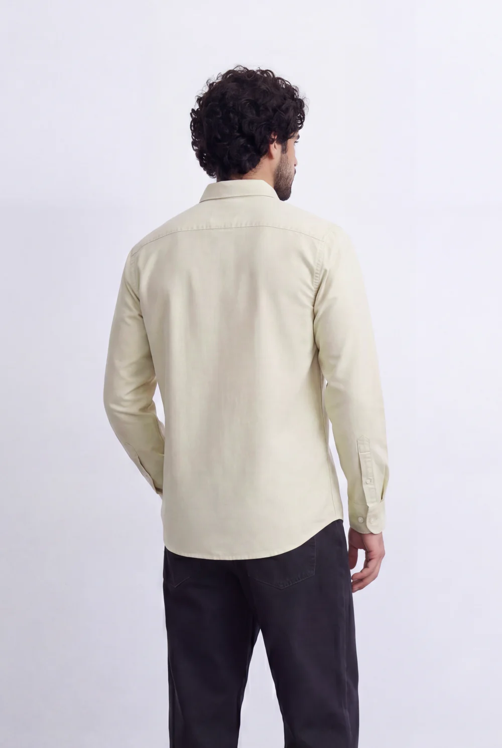 Men's Slim Fit Long Sleeve Button-Down Shirt Minimal Tomato Store Clean Design Smart Everyday Essential - Image 35
