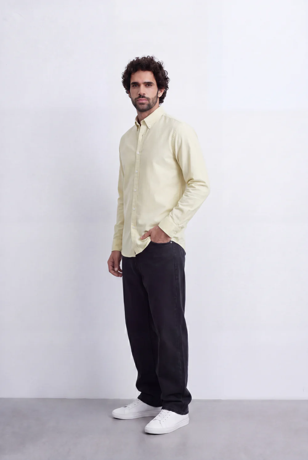 Men's Slim Fit Long Sleeve Button-Down Shirt Minimal Tomato Store Clean Design Smart Everyday Essential - Image 36