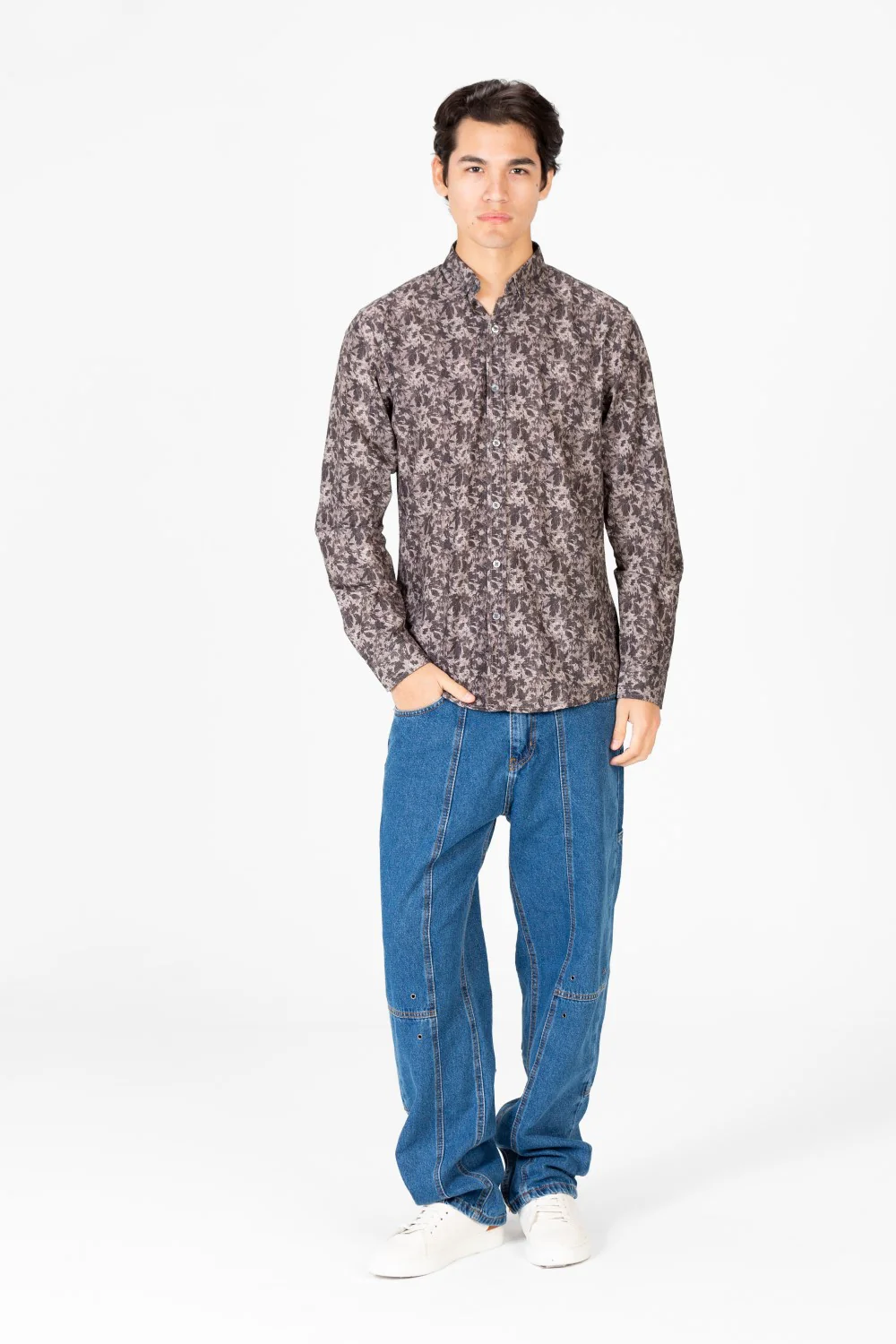 Men's Slim Fit Long Sleeve Jakar Shirt - Image 4