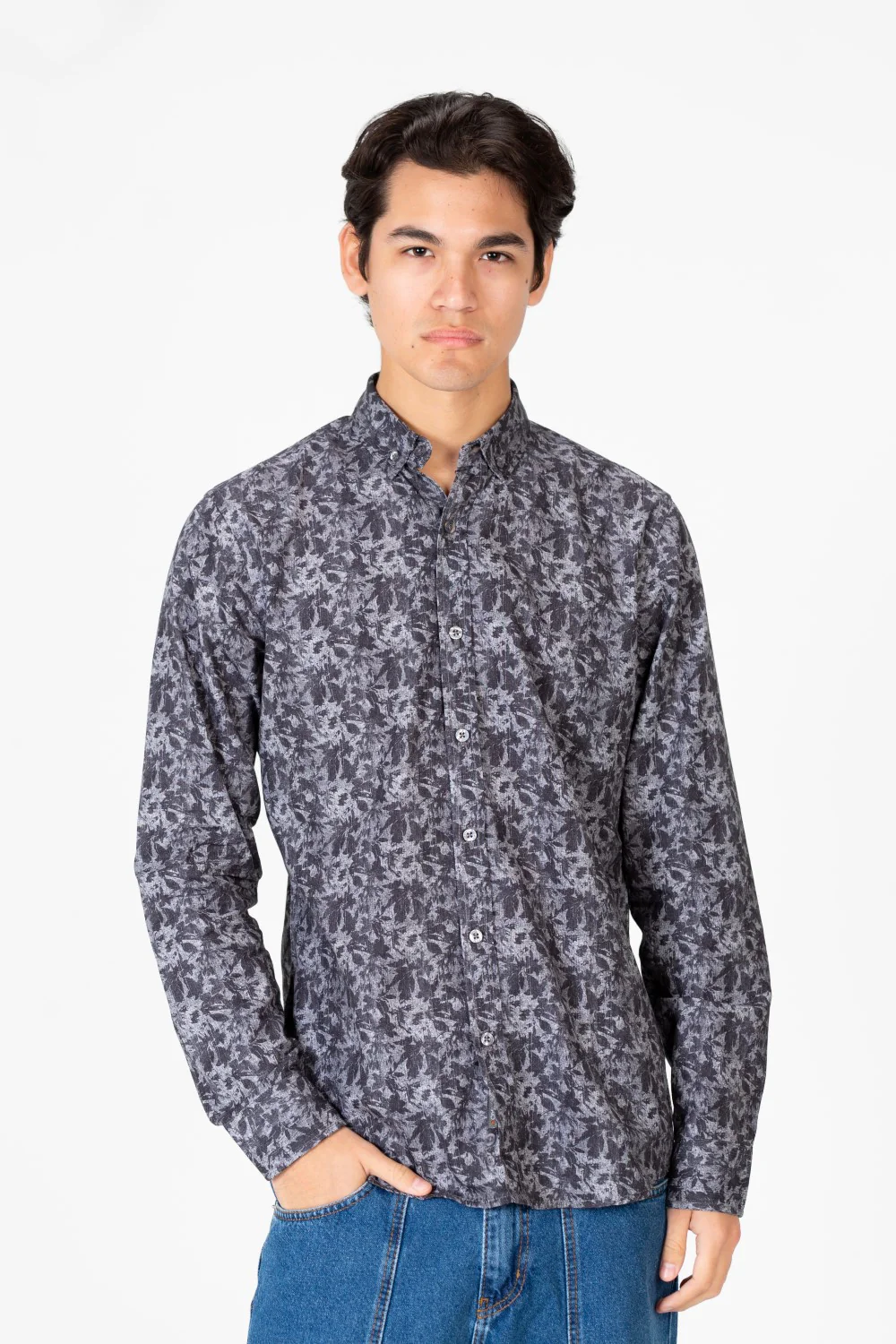 Men's Slim Fit Long Sleeve Jakar Shirt - Image 5