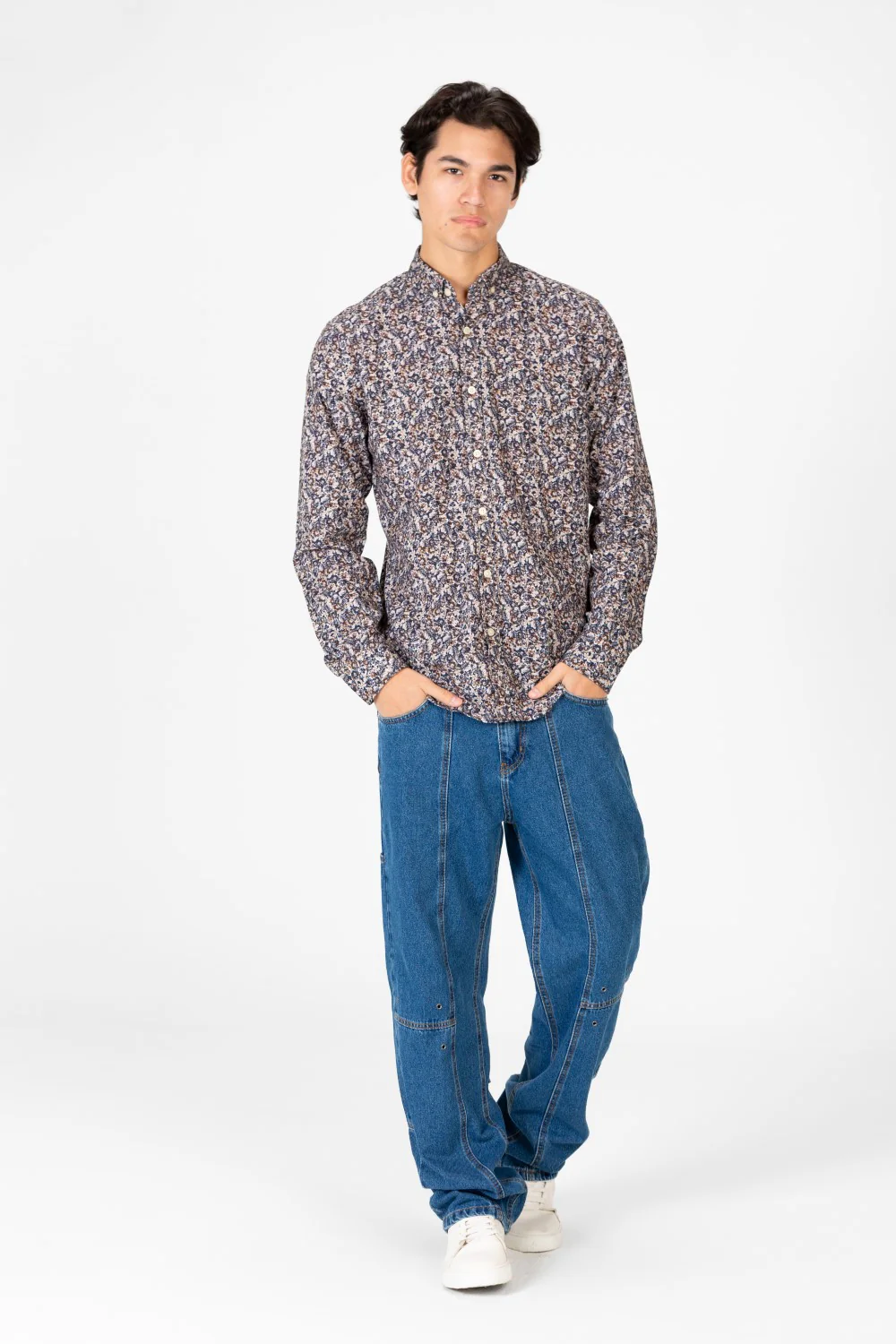 Men's Slim Fit Long Sleeve Printed Shirt - Image 3