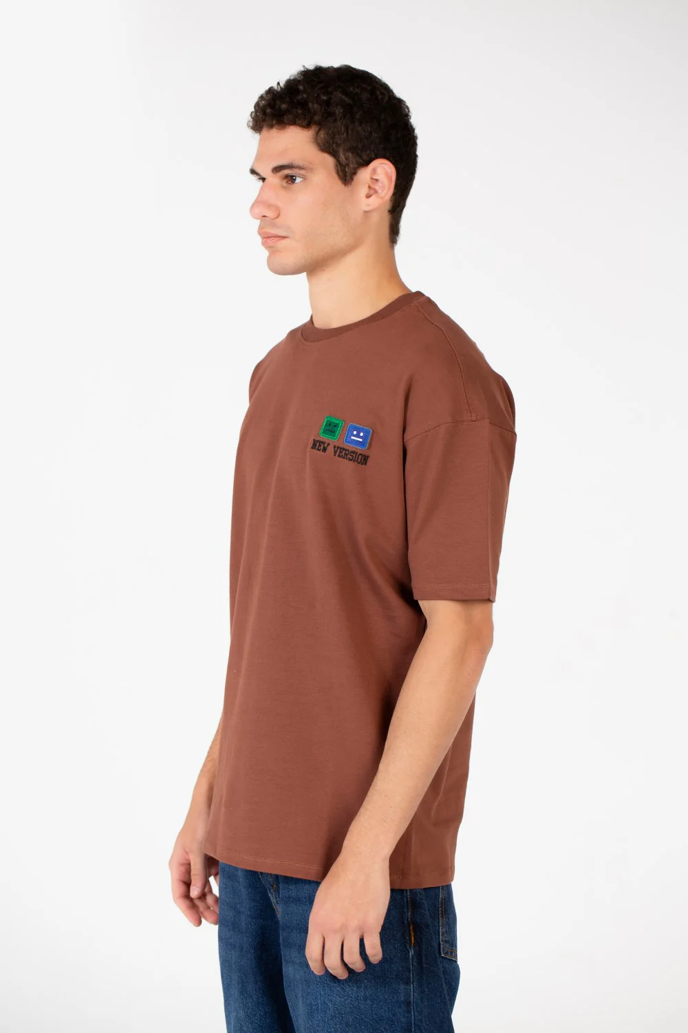 Men's Slim Fit Melton Printed Crew Neck T-Shirt - Image 11