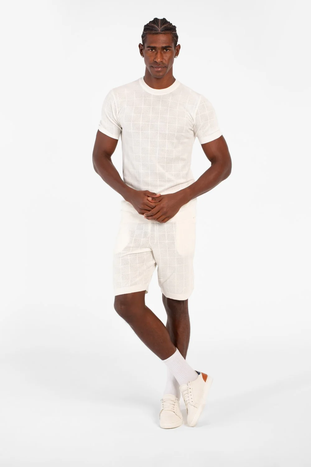 Men's Slim Fit Mesh 2 Piece Outfit Set - Image 12