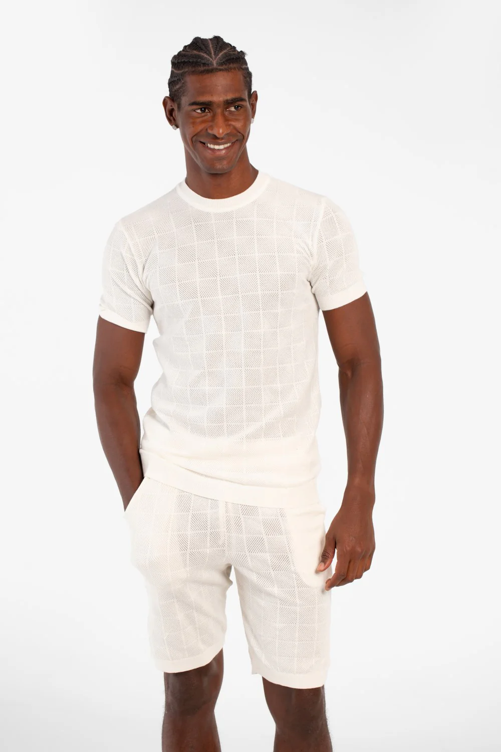 Men's Slim Fit Mesh 2 Piece Outfit Set - Image 9