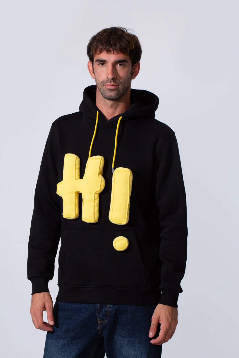Men's Slim Fit Milton Embossed Print Hood Sweatshirt - Image 5