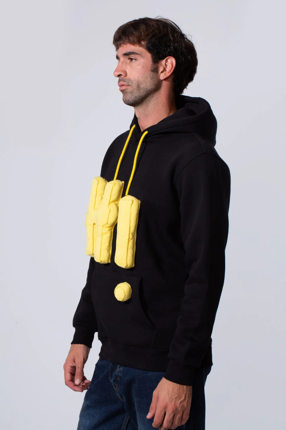 Men's Slim Fit Milton Embossed Print Hood Sweatshirt - Image 7
