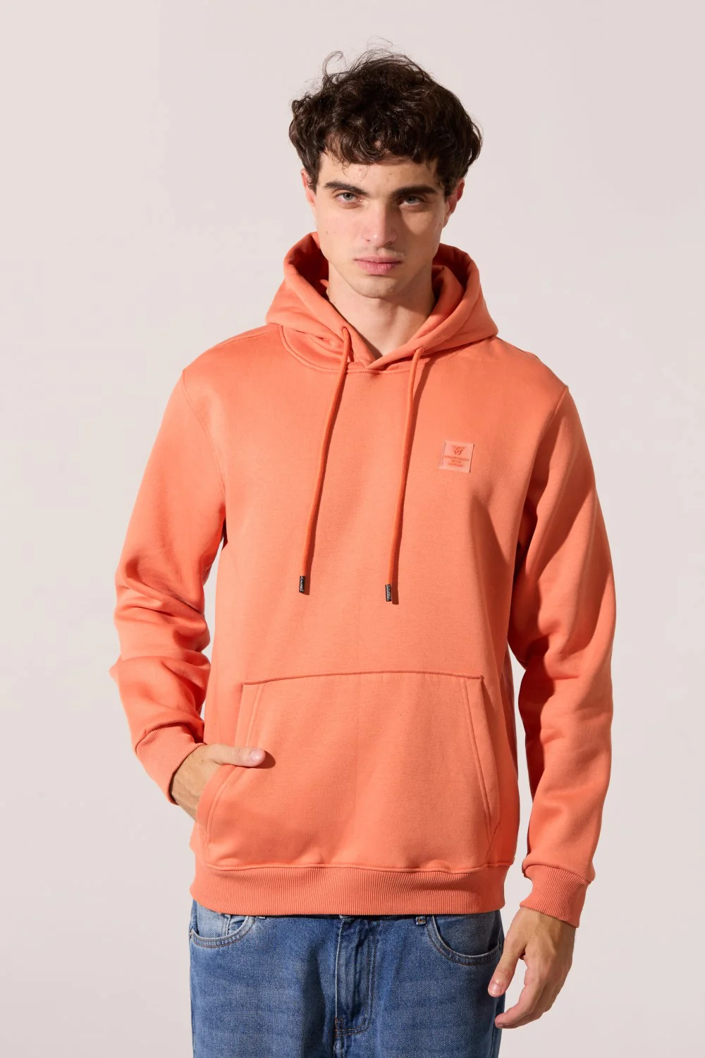 Men's Slim Fit Milton Hooded Sweatshirt With A Front Kangaroo Pocket - Image 5