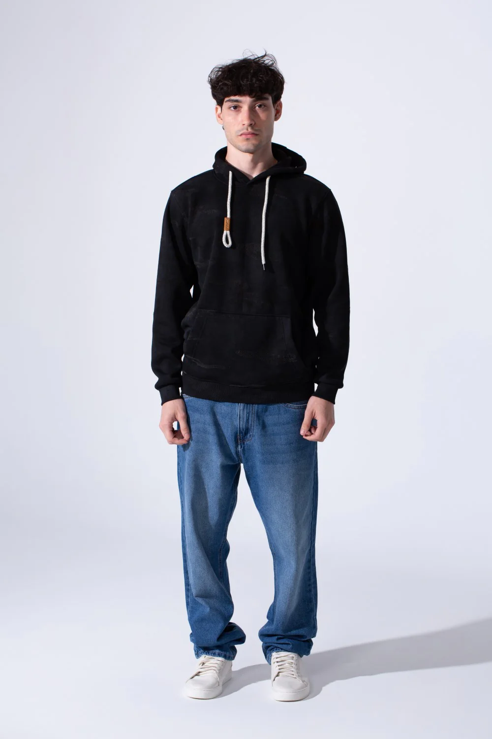 Men's Slim Fit Milton Tie Dye Hood Sweatshirt With Front Pocket And Long Sleeves - Image 8
