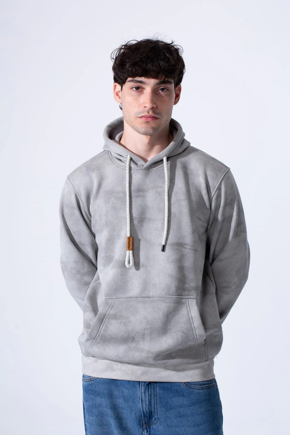 Men's Slim Fit Milton Tie Dye Hood Sweatshirt With Front Pocket And Long Sleeves - Image 9