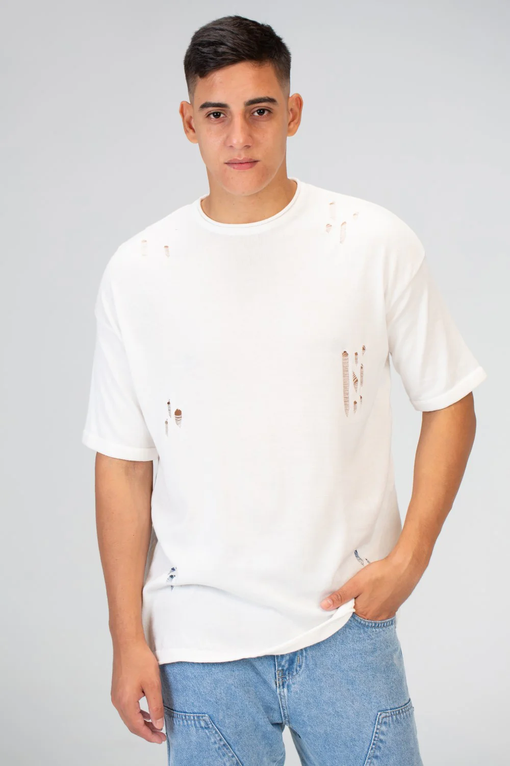 Mens Slim Fit Plain Basic T-Shirt with Short Sleeves And a modern Cut - Image 9