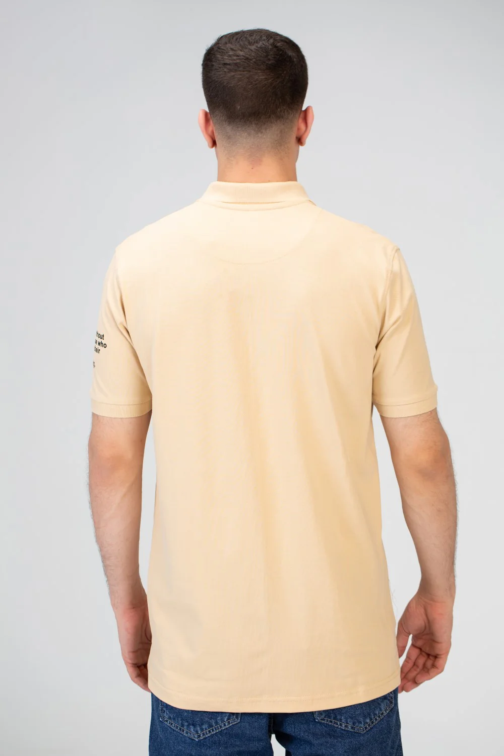 Mens Slim Fit Polo T-Shirt With Round Neck And Short Sleeves - Image 2