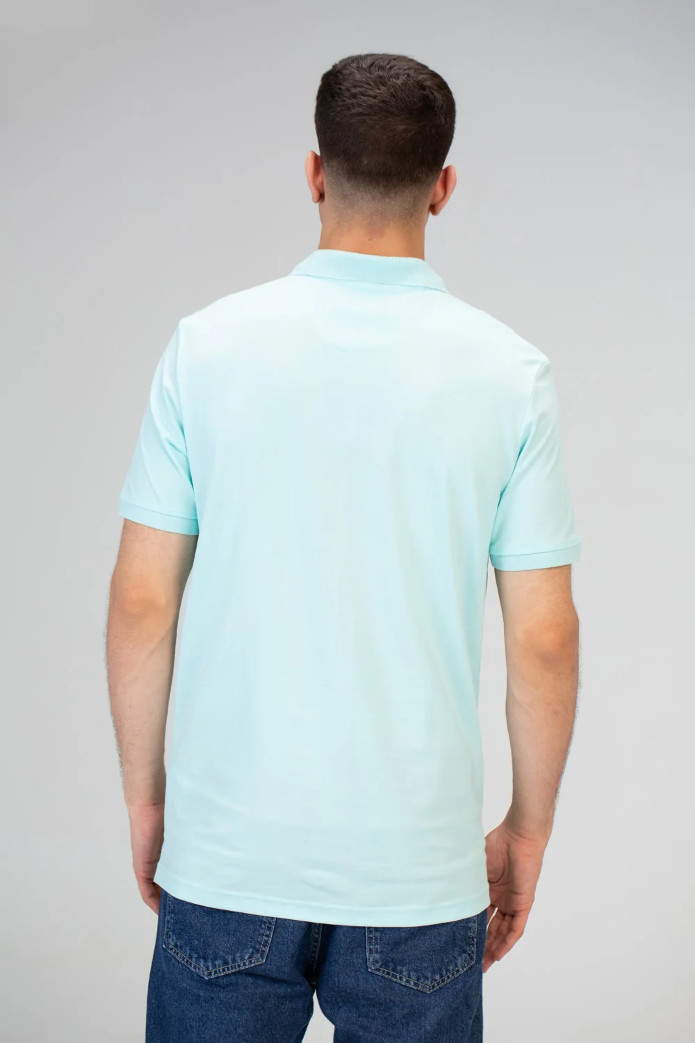 Mens Slim Fit Polo T-shirt With Half Sleeves And Front Print - Image 2